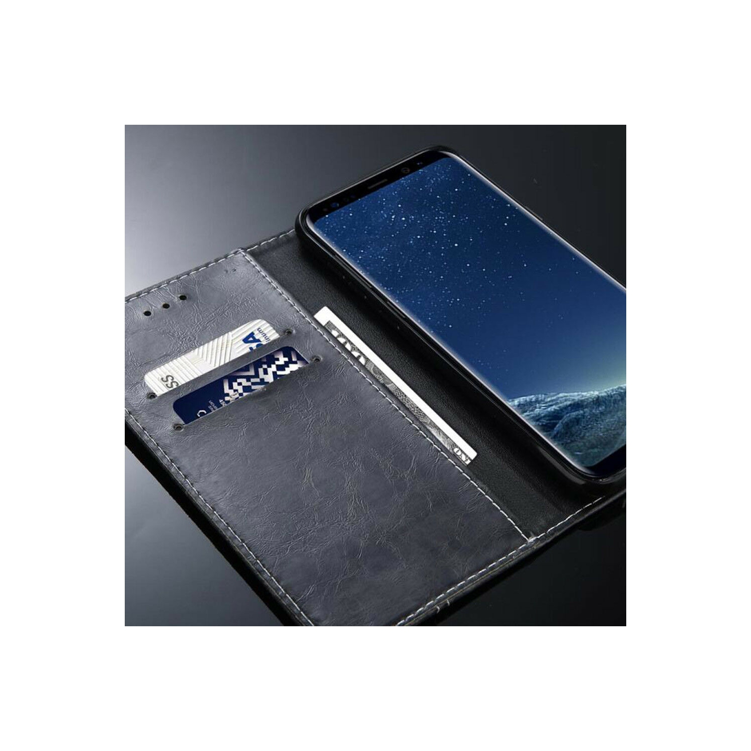 Wallet Leather Case Cover for iPhone 13 PRO, Leather Flip Phone Case Cover kickstand with Card Slots Phone Case