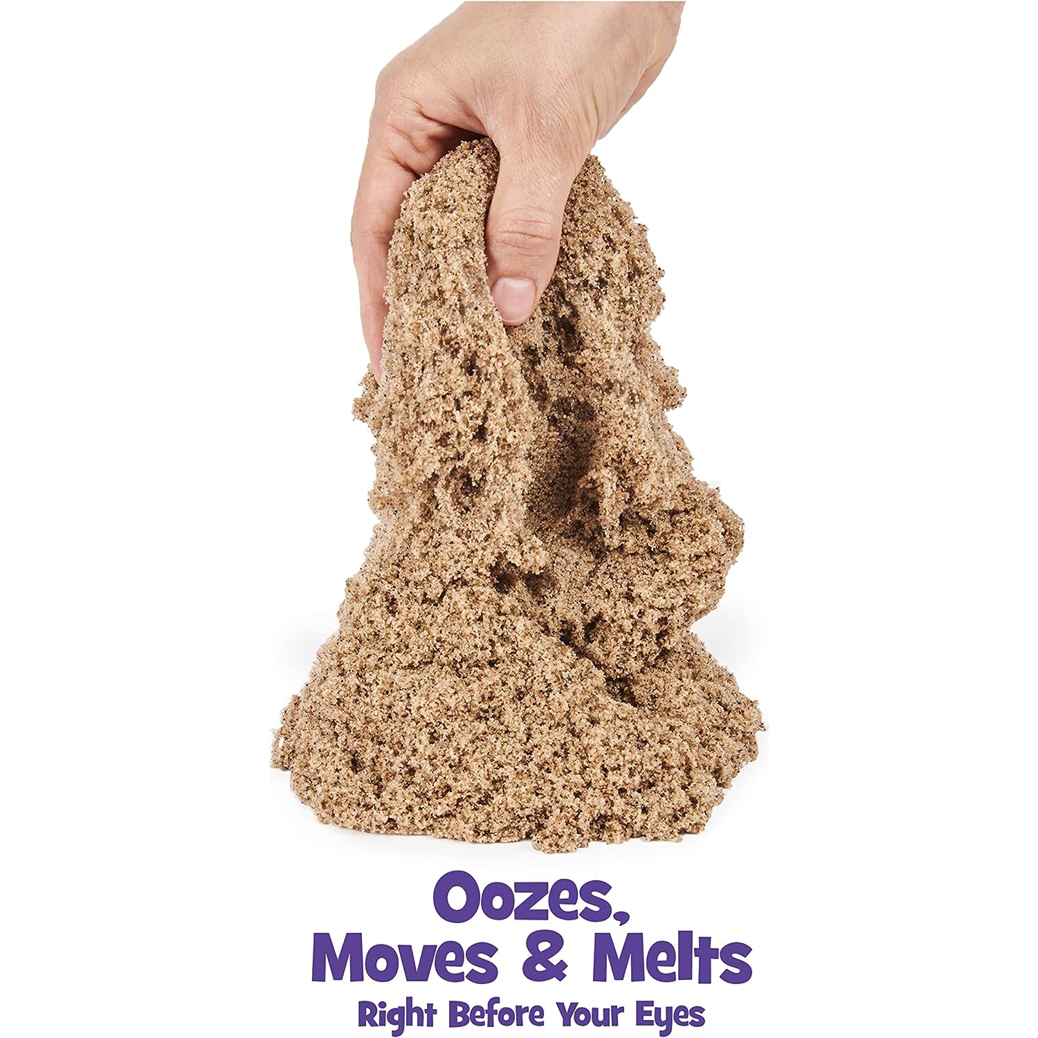 Kinetic Sand, le sable de jeu sensoriel moulable original, brun, 2&nbsp;lb. Sac refermable, 3 ans et plus