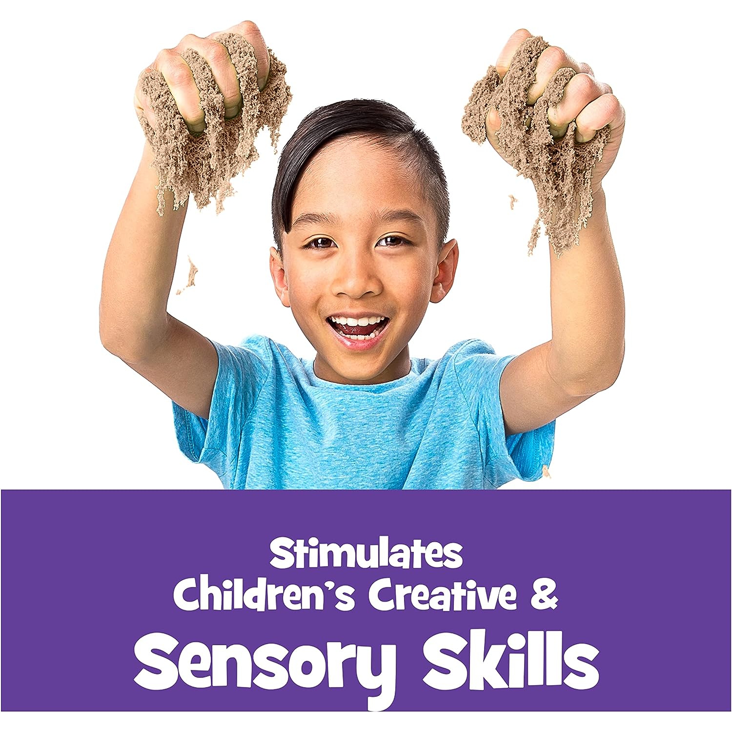 Kinetic Sand, le sable de jeu sensoriel moulable original, brun, 2&nbsp;lb. Sac refermable, 3 ans et plus