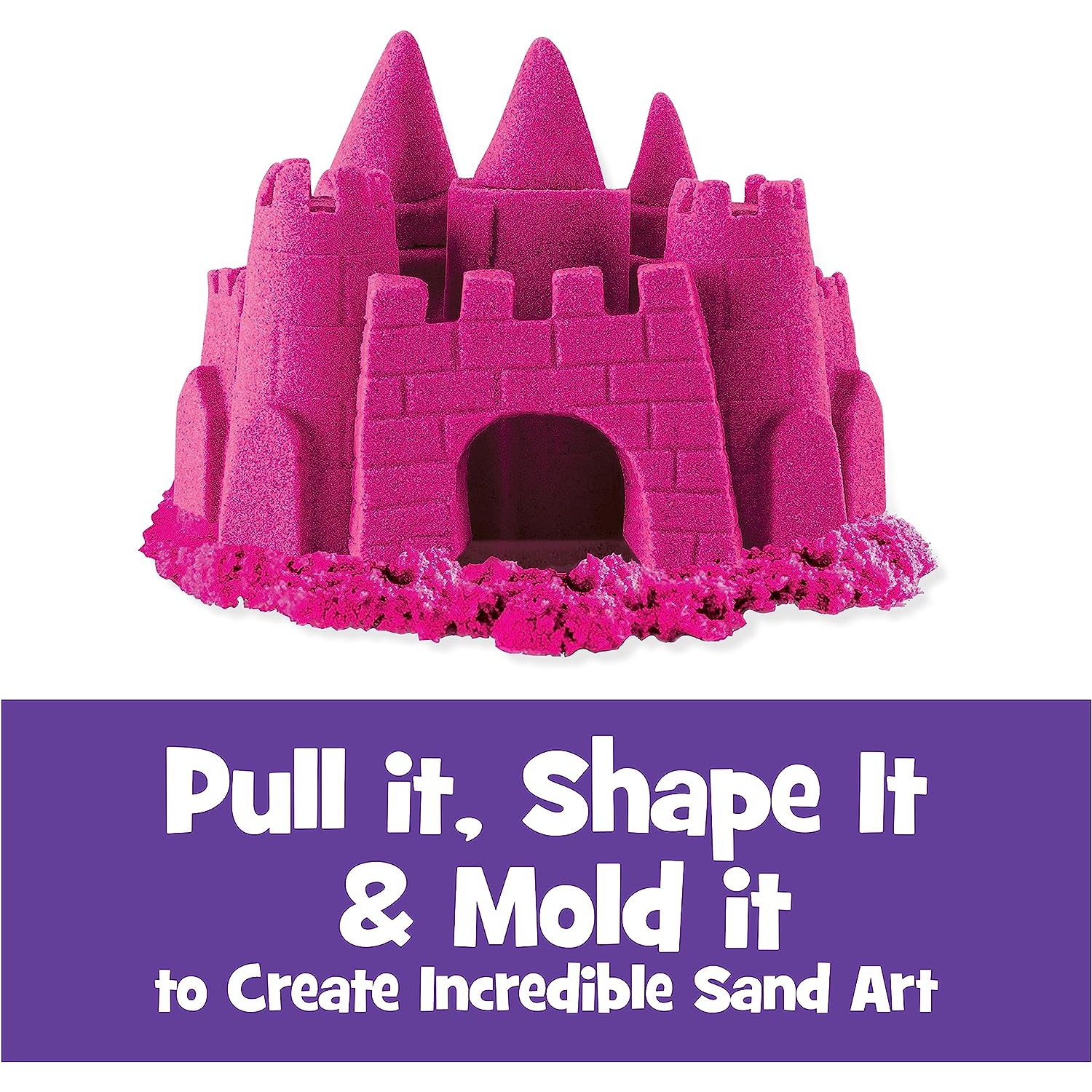 Kinetic Sand, The Original Moldable Sensory Play Sand, Pink, 2 lb. Resealable Bag, Ages 3+