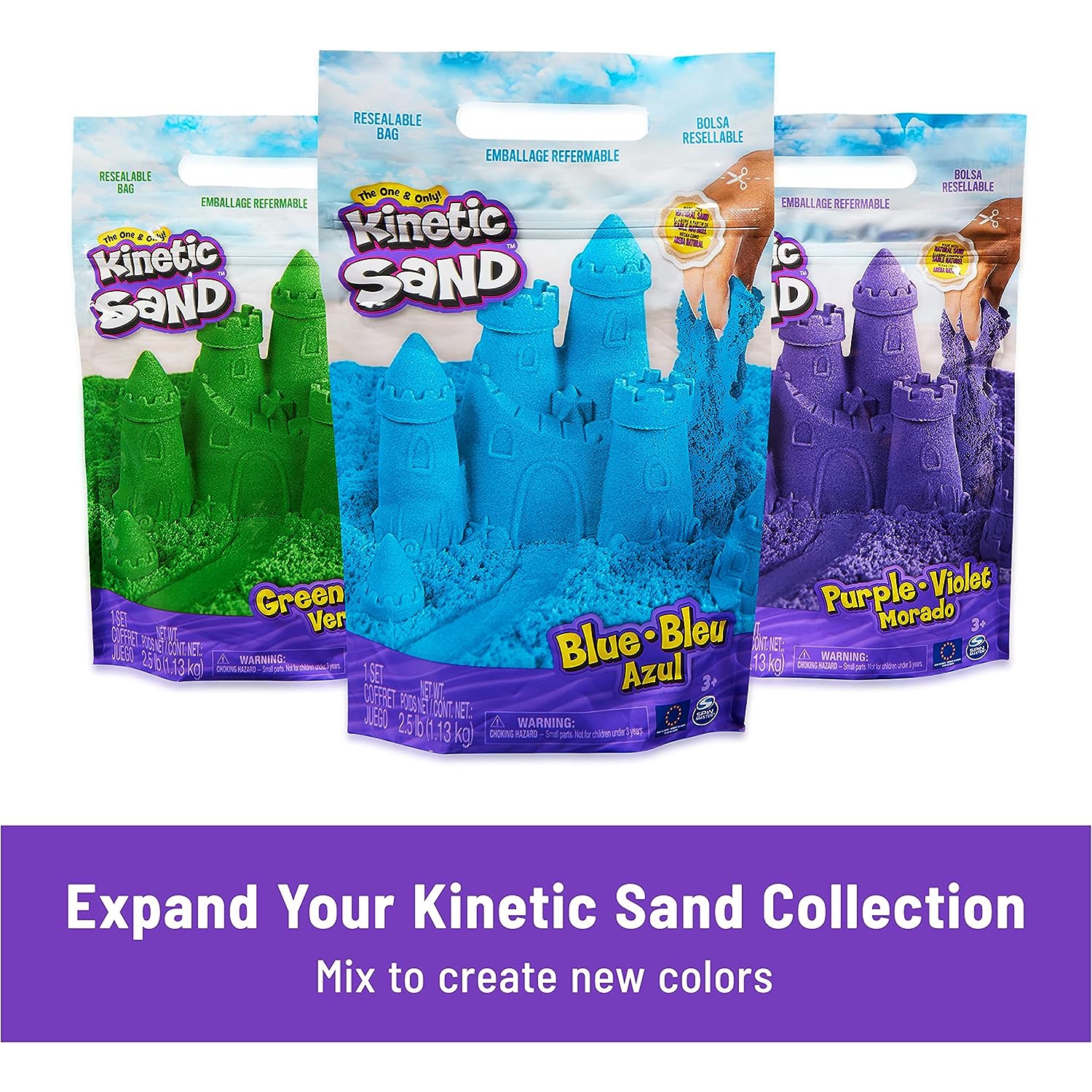 Kinetic Sand, The Original Moldable Sensory Play Sand, Pink, 2 lb. Resealable Bag, Ages 3+
