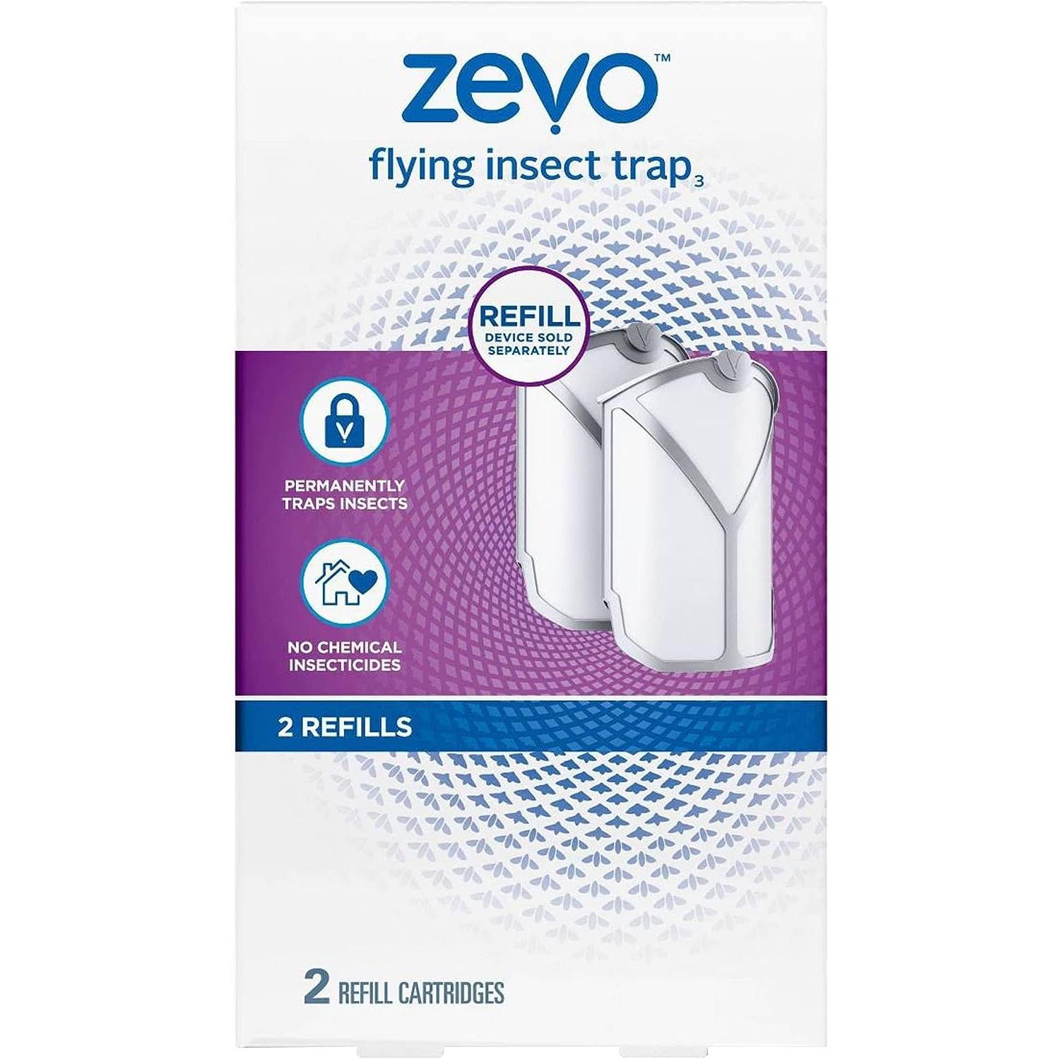 Zevo Flying Insect Trap Refill Kit | Repels Against Fruit Flies Gnats House Flies Mosquitoes and Other Insects | Model 3 |