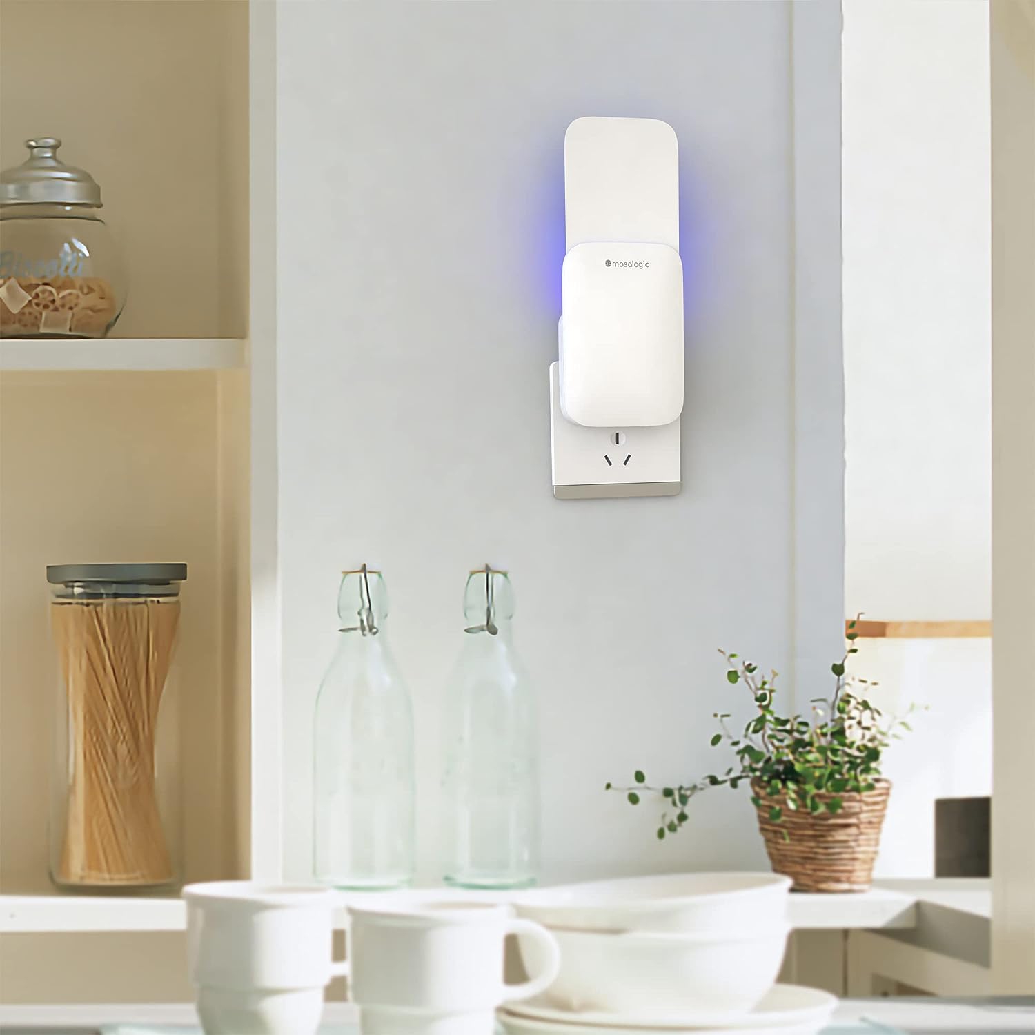 Mosalogic 2 in 1 Indoor Fly Insect Trap with Night Light