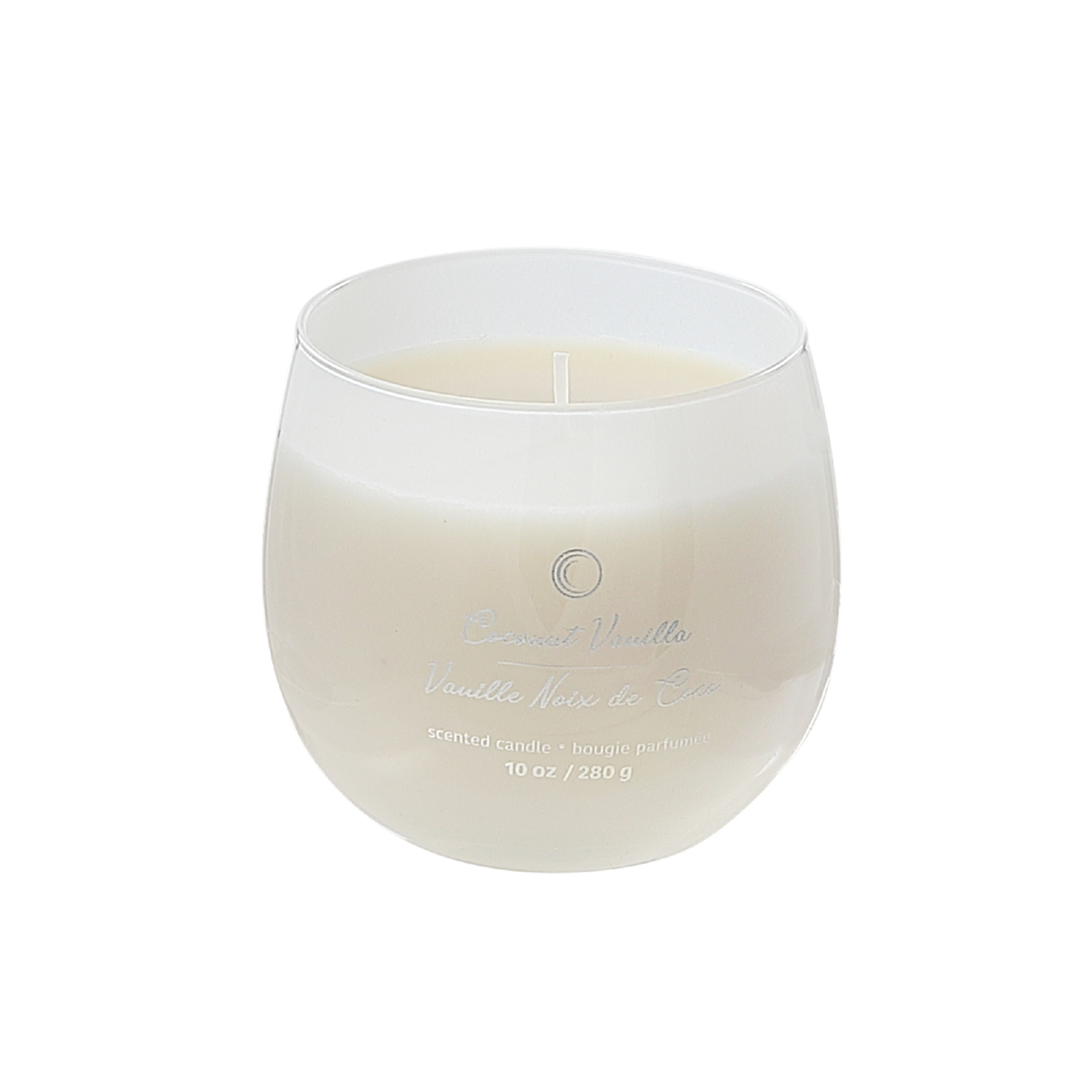 Maison Concepts 10Oz High Gloss Curved Candle Coconut Vanilla