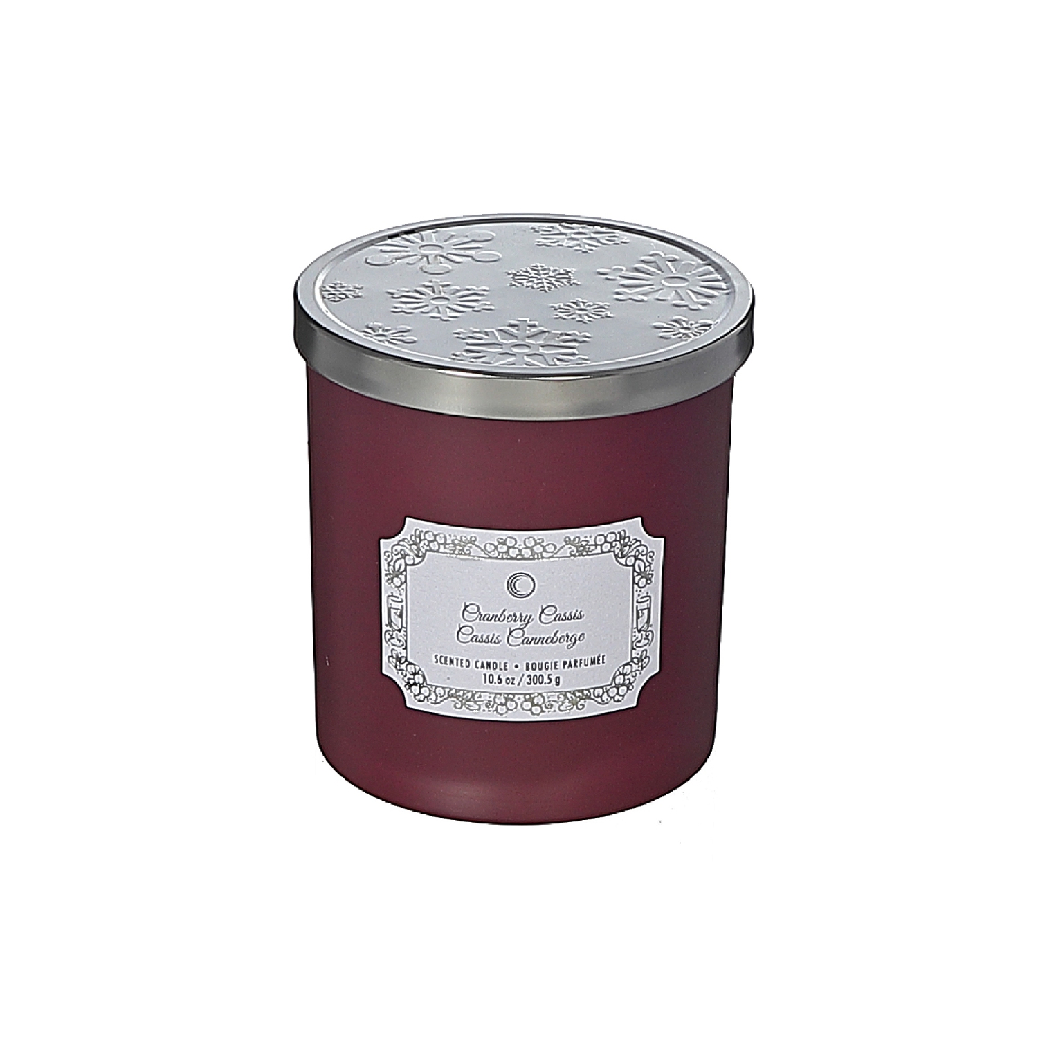 Maison Concepts Christmas 10.5Oz Jar Candle Cranberry Cassis