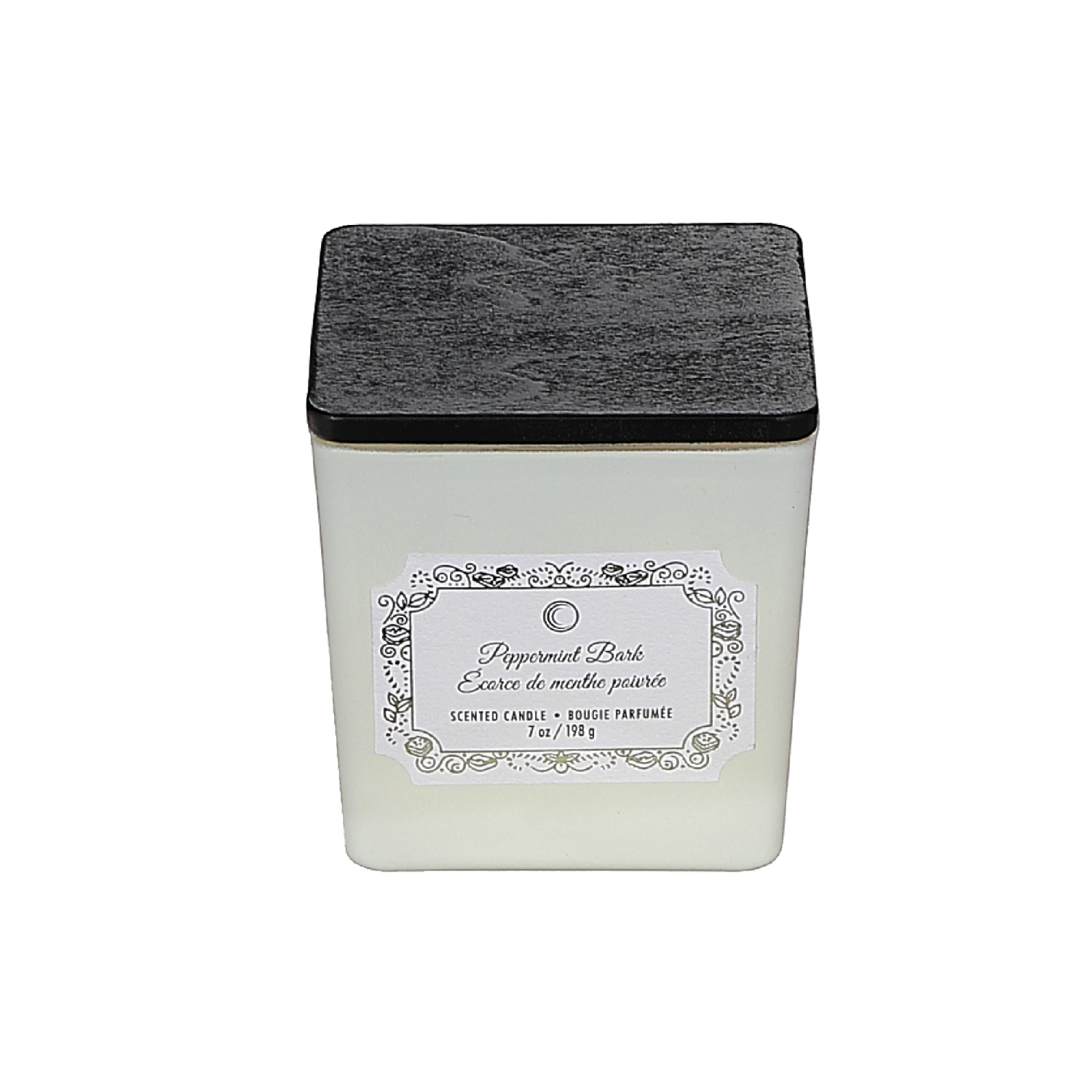 Bougie carrée de Noël 7oz Maison concepts écorce à la menthe poivrée