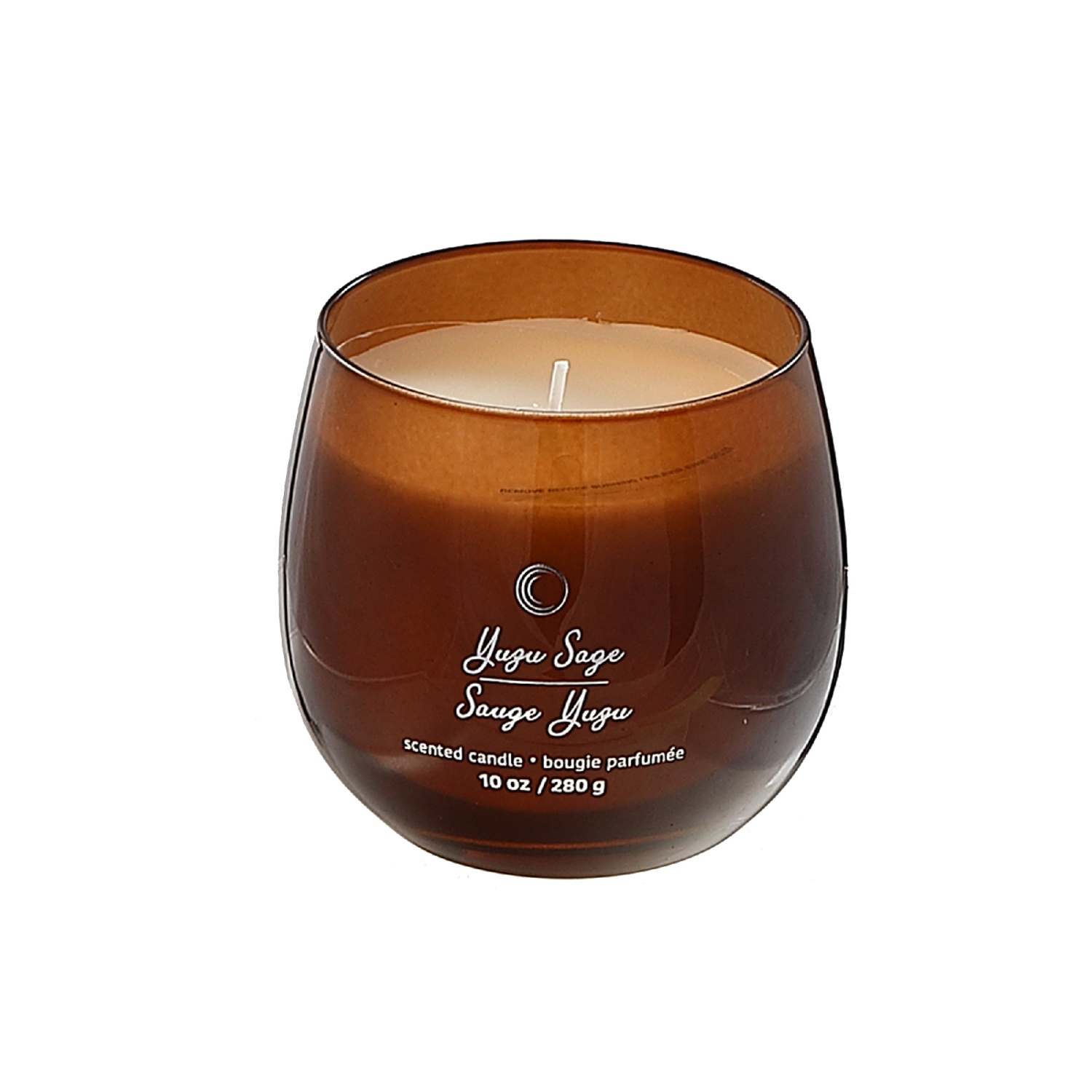 Bougie incurvée au fini très lustré 10oz de Maison concepts, sauge yuzu