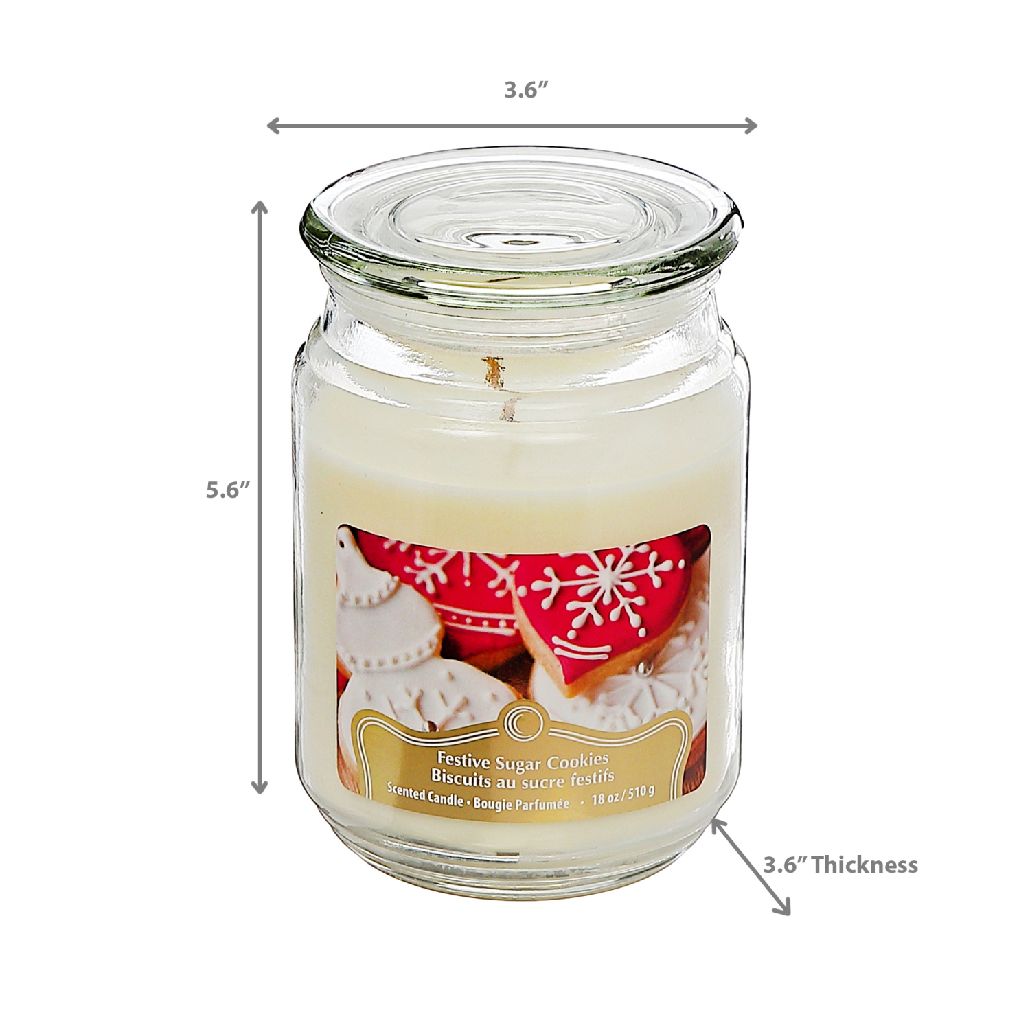 Bougie en pot parfumée de Noël 18 oz de Maison concepts - Ensemble de 2