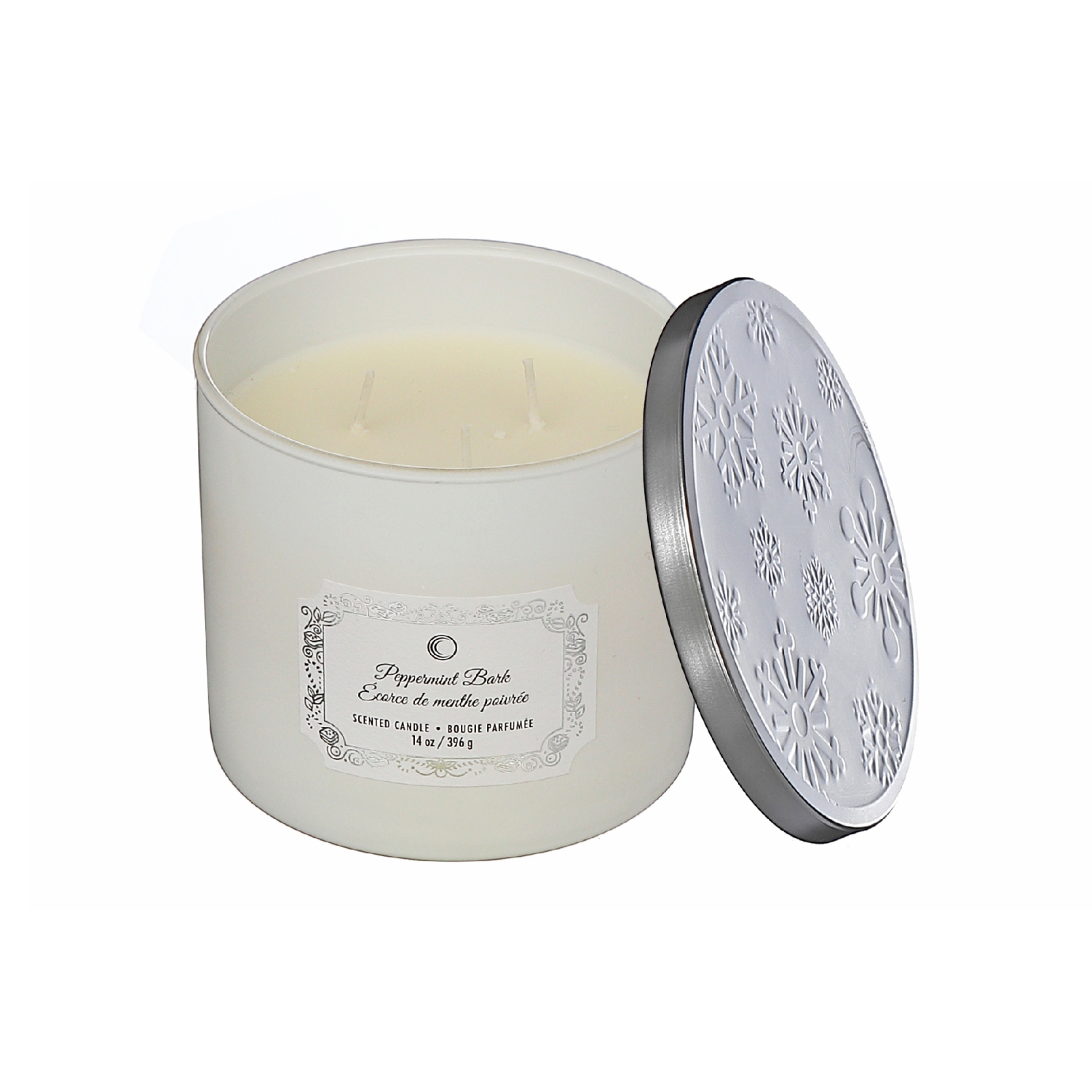 Maison Concepts Christmas 14Oz 3 Wick Jar Candle Peppermint Bark