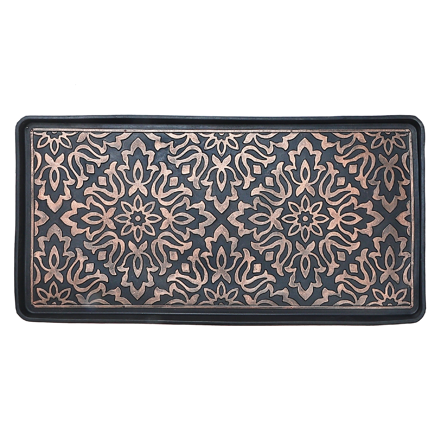 Maison concepts – Plateau à bottes en caoutchouc à motif floral