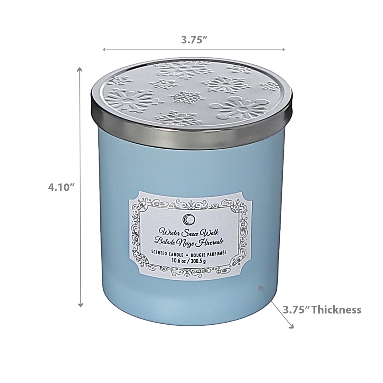 Bougie en pot de Noël 10,5Oz de Maison concepts, promenade hivernale