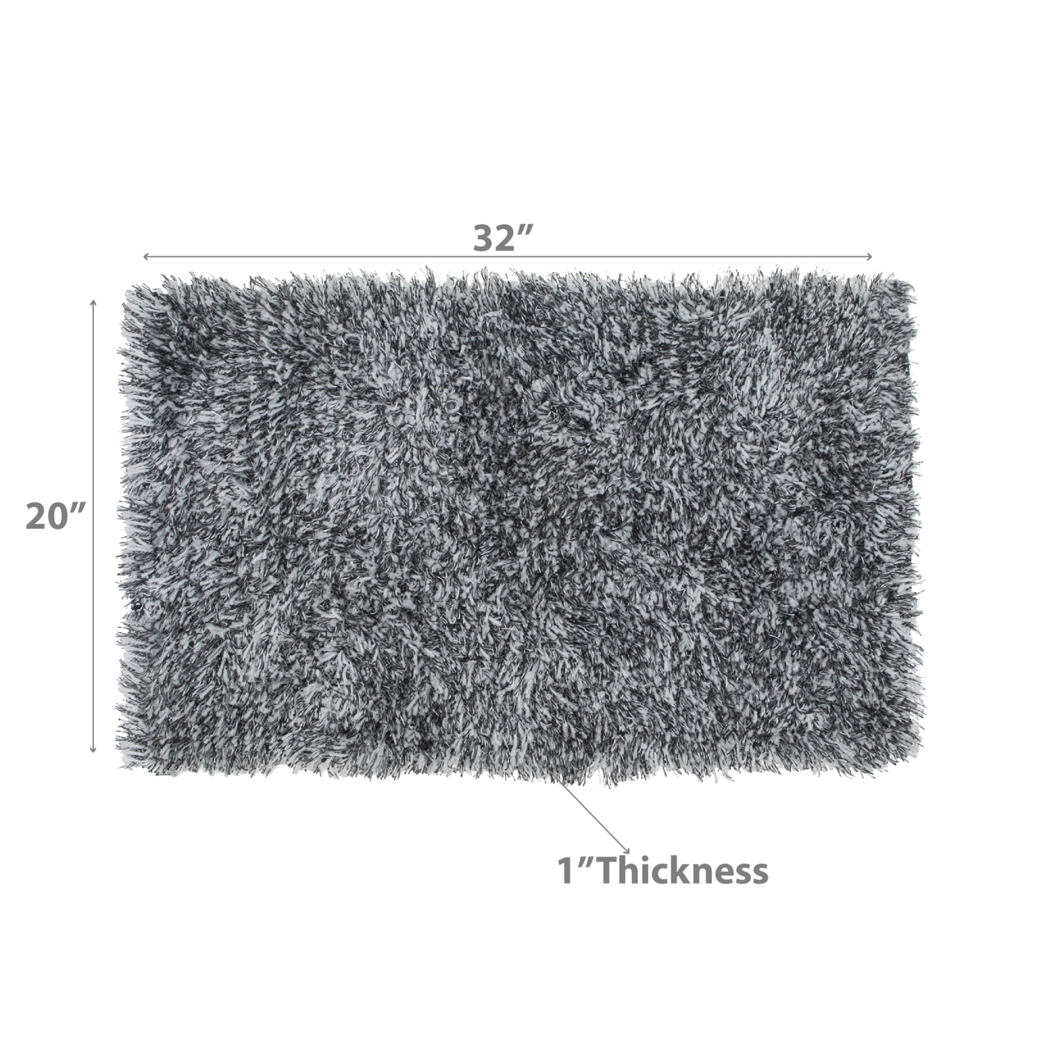 Maison Concepts Cotton Loom Bath Mat Black 20X32