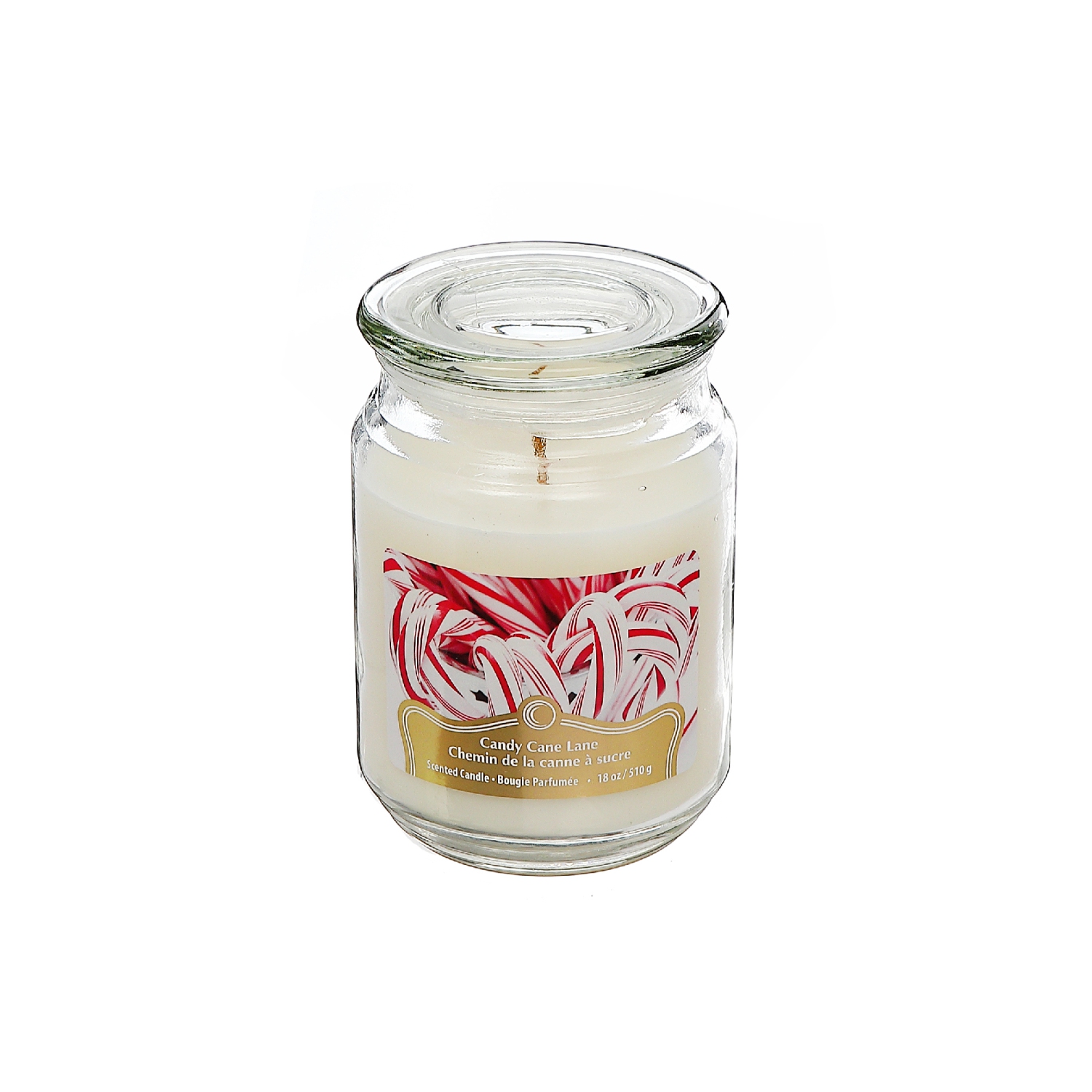 Bougie en pot parfumée en forme de canne de Noël 18 oz de Maison concepts - Ensemble de 2