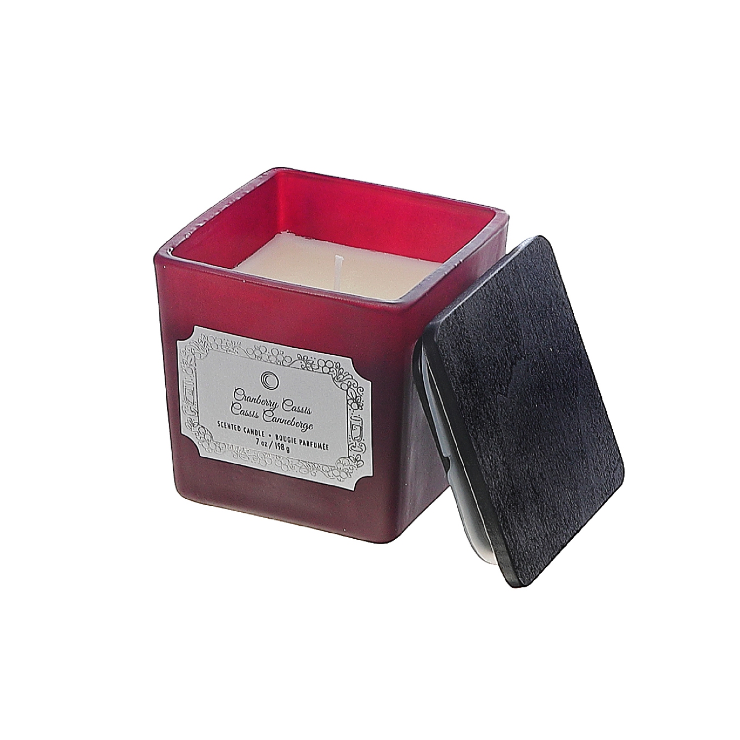 Maison Concepts Christmas 7Oz Square Candle Cranberry Cassis