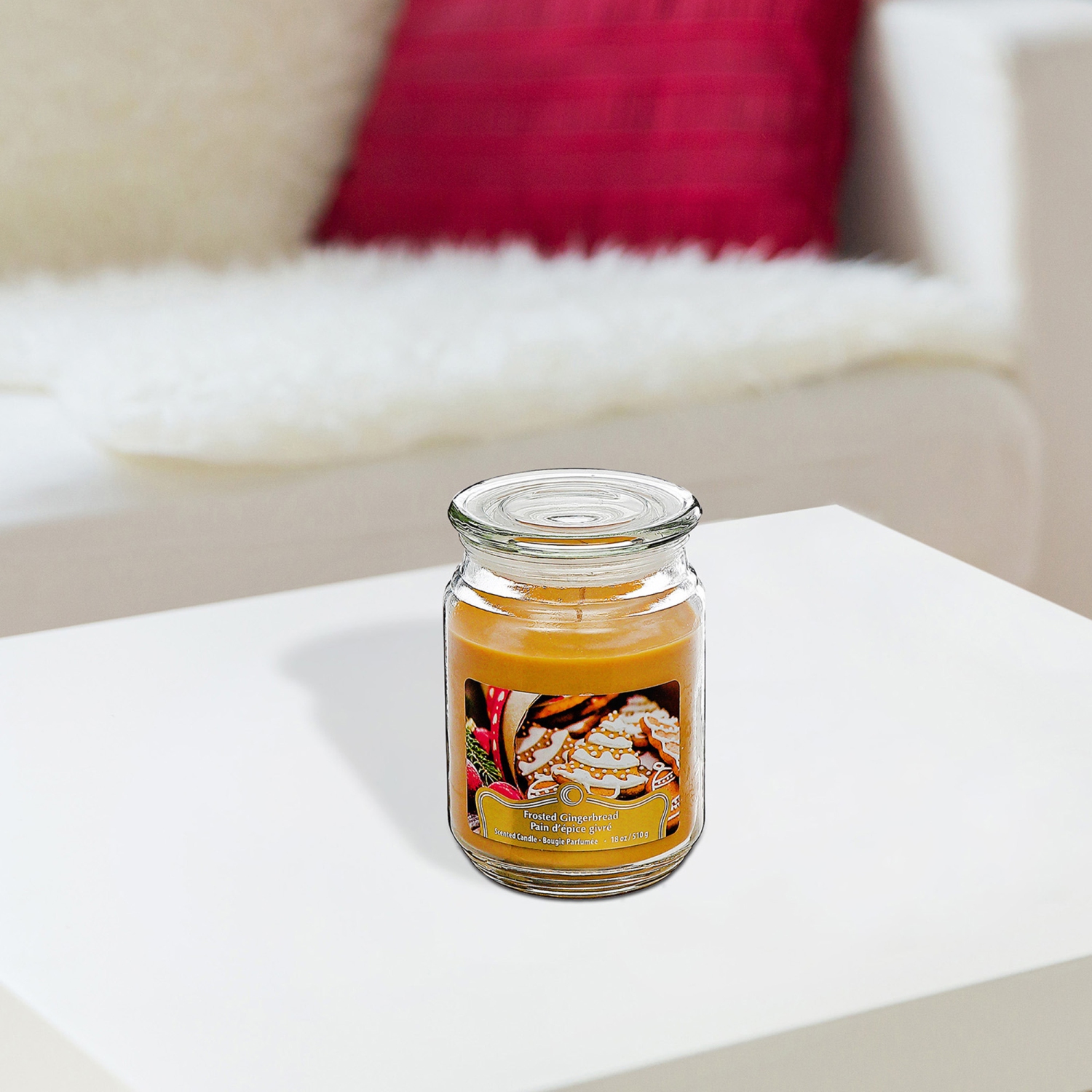 Maison Concepts Christmas 18 Oz Scented Jar Candle Gingerbread - Set of 2