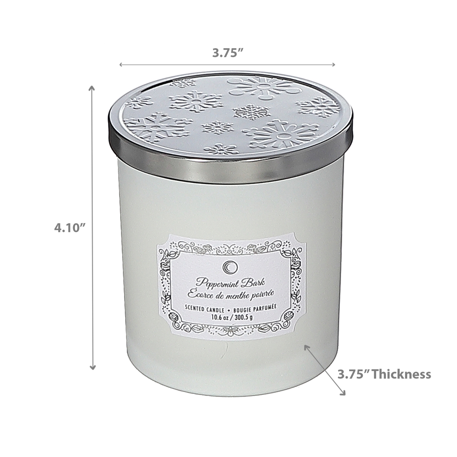 Bougie en pot de Noël 10,5Oz de Maison concepts écorce à la menthe poivrée