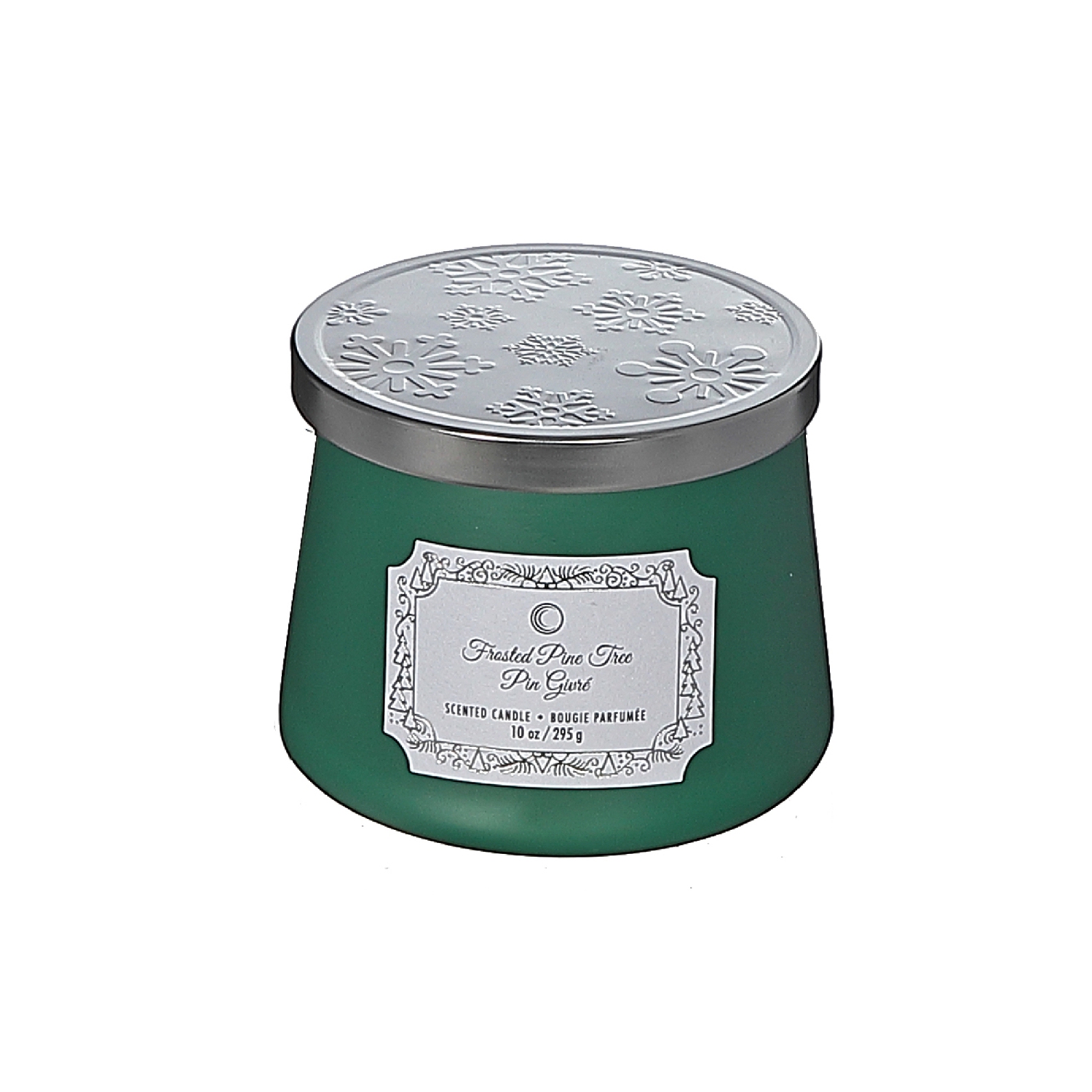 Maison Concepts Christmas 10.5Oz Taper Candle Frosted Pine Tree