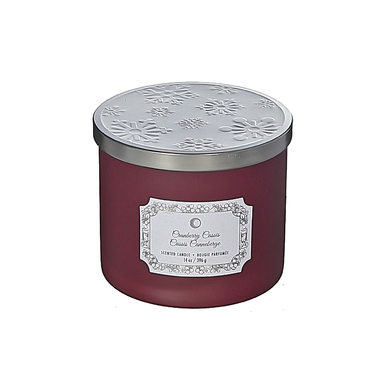 Bougie en pot à 14Oz 3 mèches de Noël de Maison concepts, canneberge et cassis