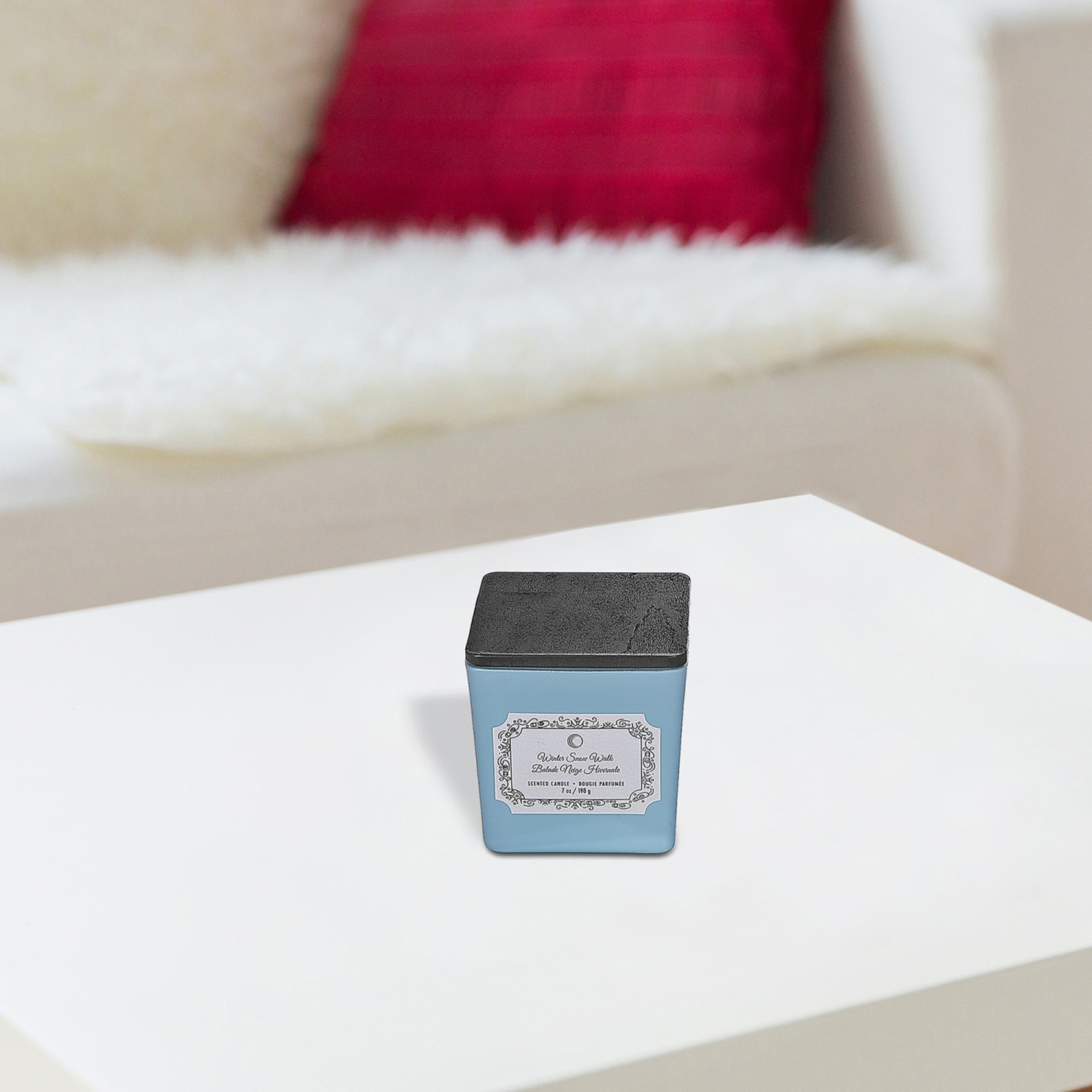 Maison Concepts Christmas 7Oz Square Candle Winter Snow Walk