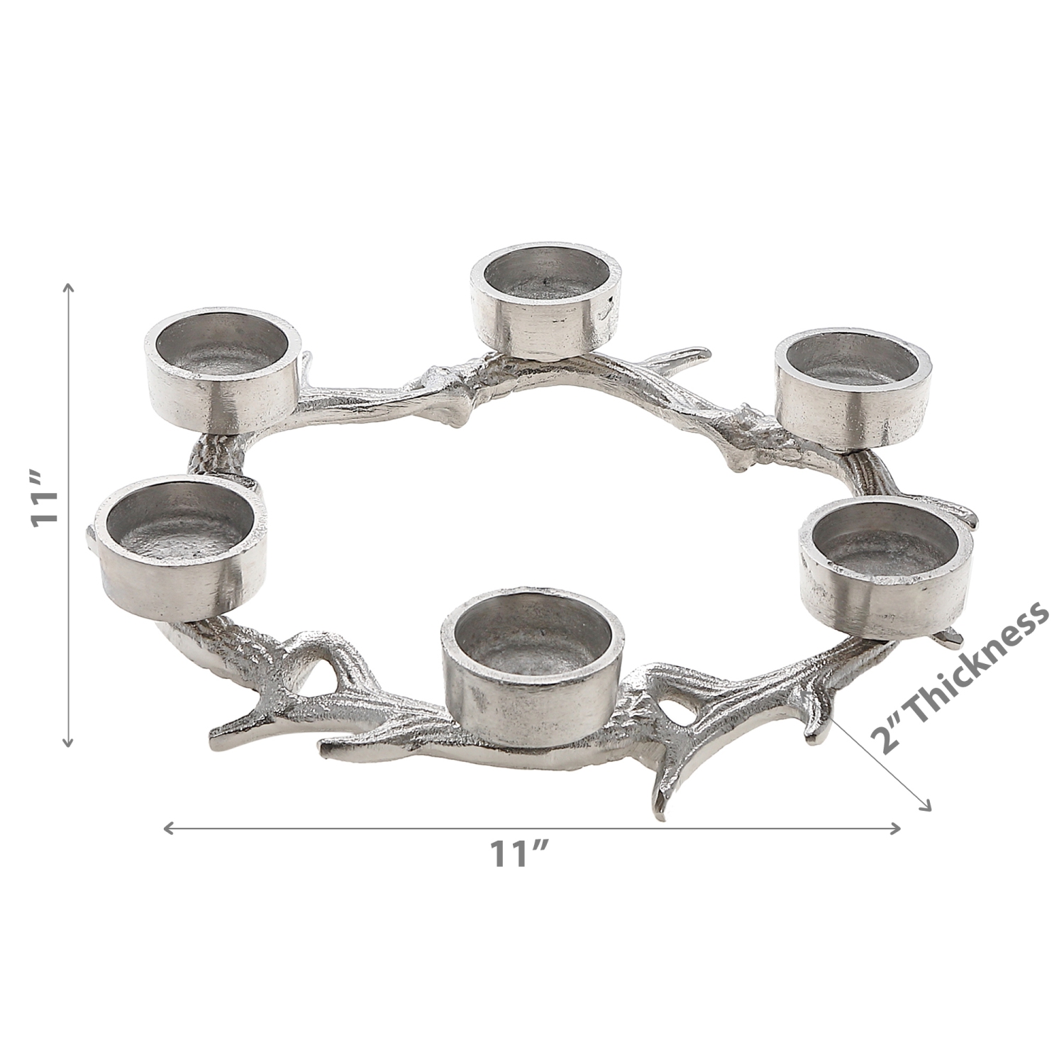 Maison Concepts Christmas Antler Wreath With 6 Tealight Holder