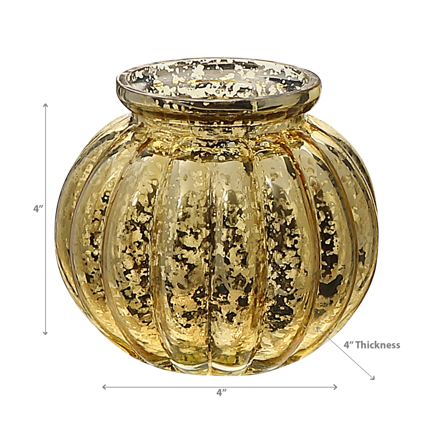 Porte-bougie chauffe-plat nervuré Mercury Sphere de Maison concepts - Ensemble de 2