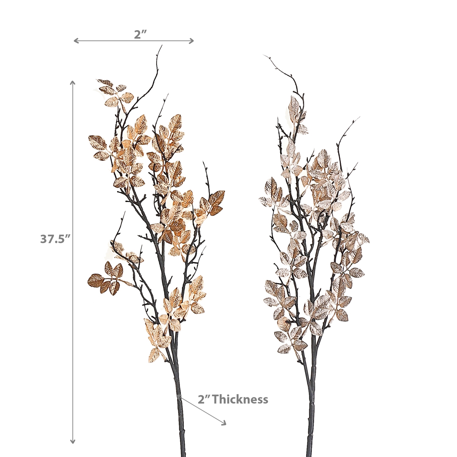 Maison Concepts Christmas Shiny Leaves Spray - Set of 6