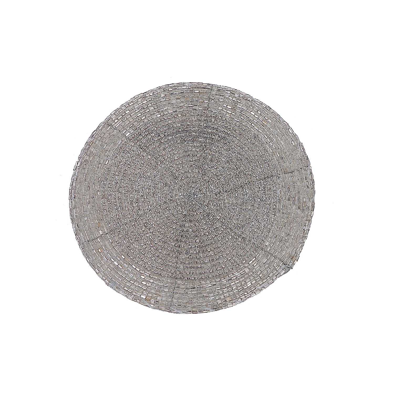 Sous-verre rond perlé de Noël de Maison concepts - Ensemble de 6