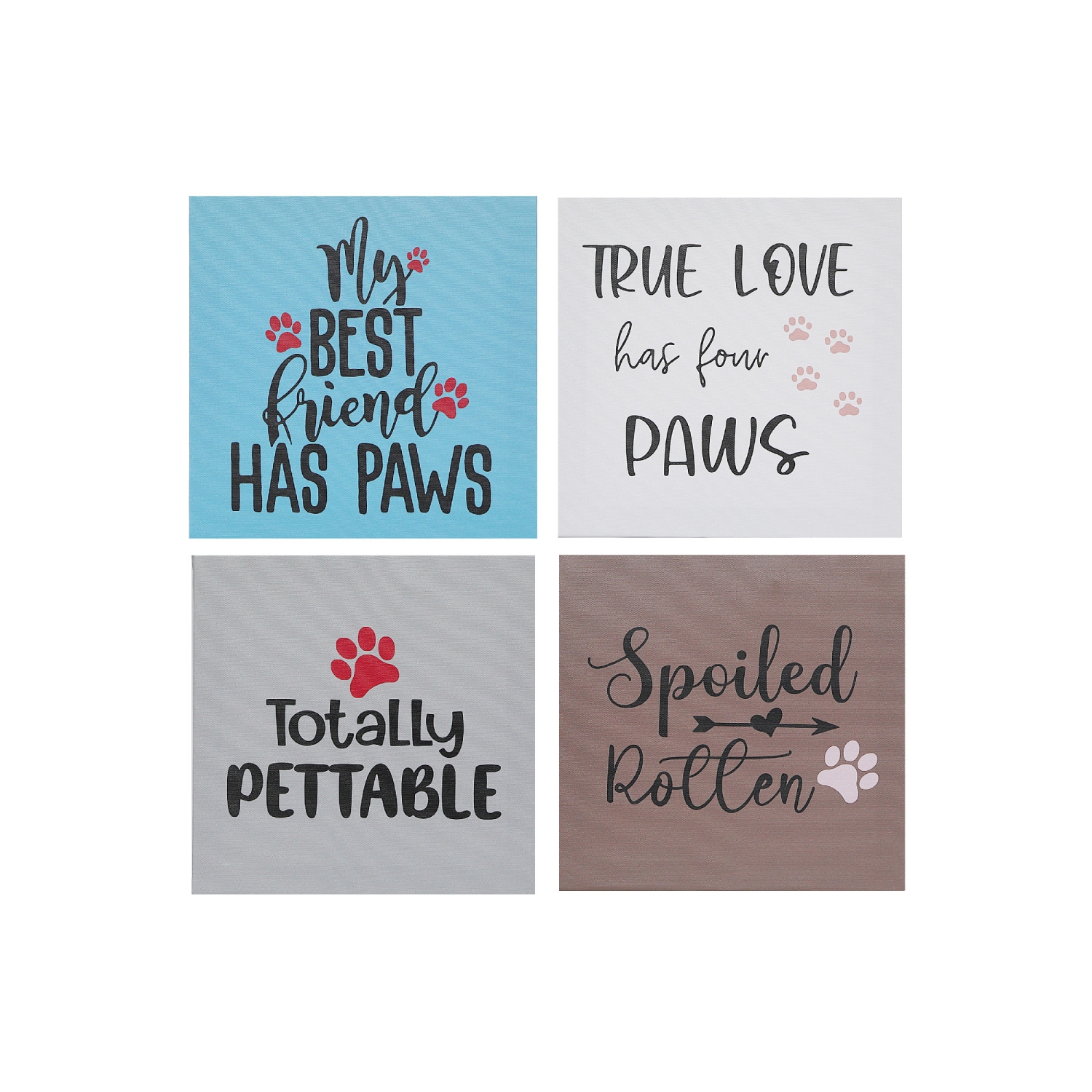Maison Concepts Canvas Wall Art Pet Lovers - Set of 4