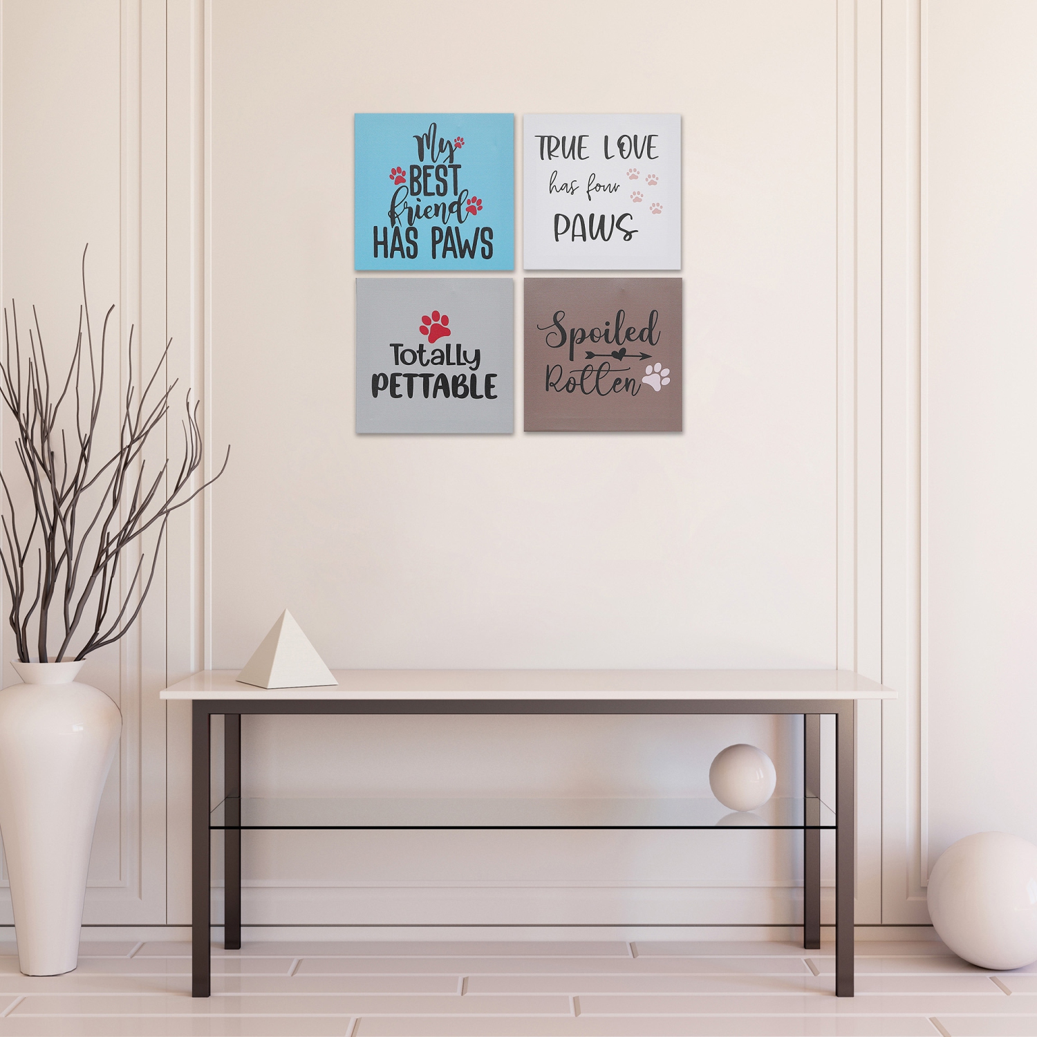 Maison Concepts Canvas Wall Art Pet Lovers - Set of 4