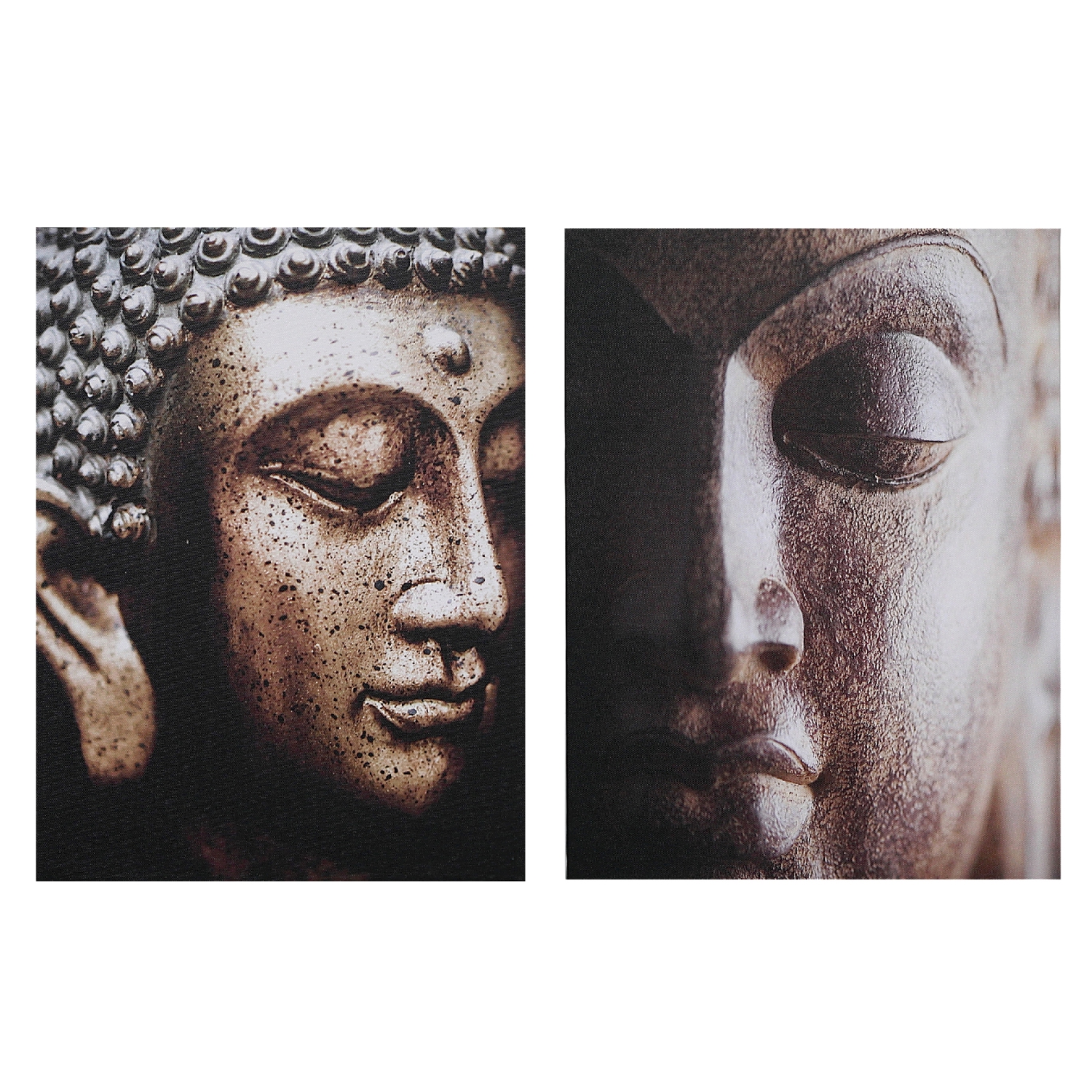 Maison Concepts Canvas Wall Art Buddha Head - Set of 2