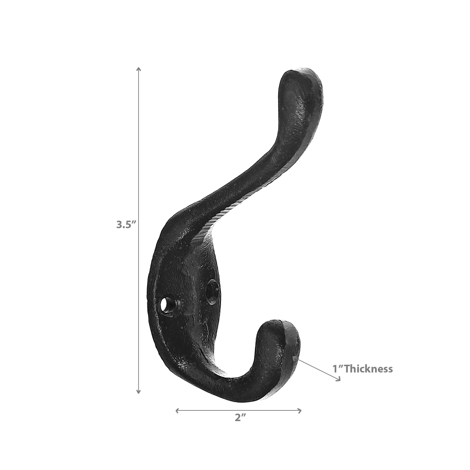 Maison Concepts Double Iron Hook Black - Set of 3