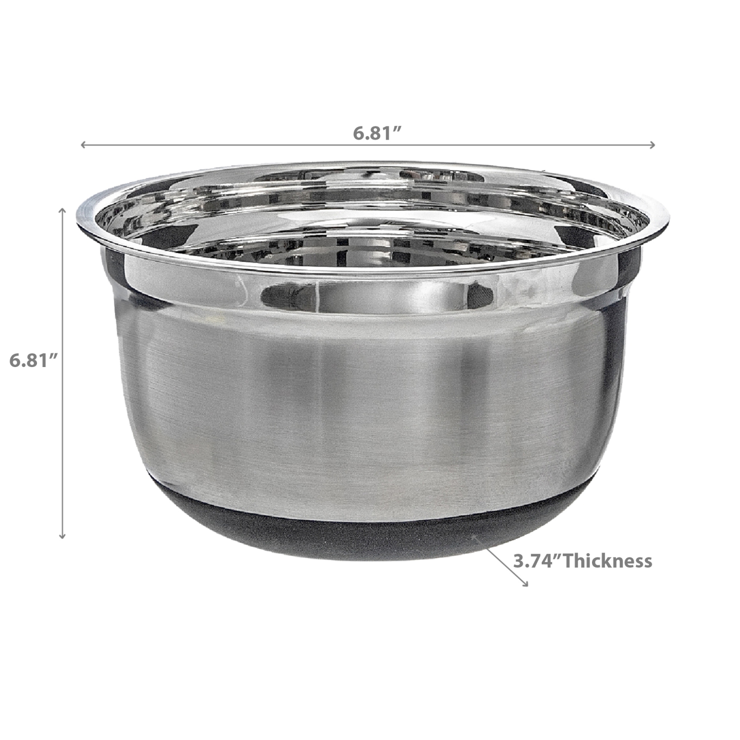 Maison Concepts German Mixing Bowl With Anti Skid Base 6.81"