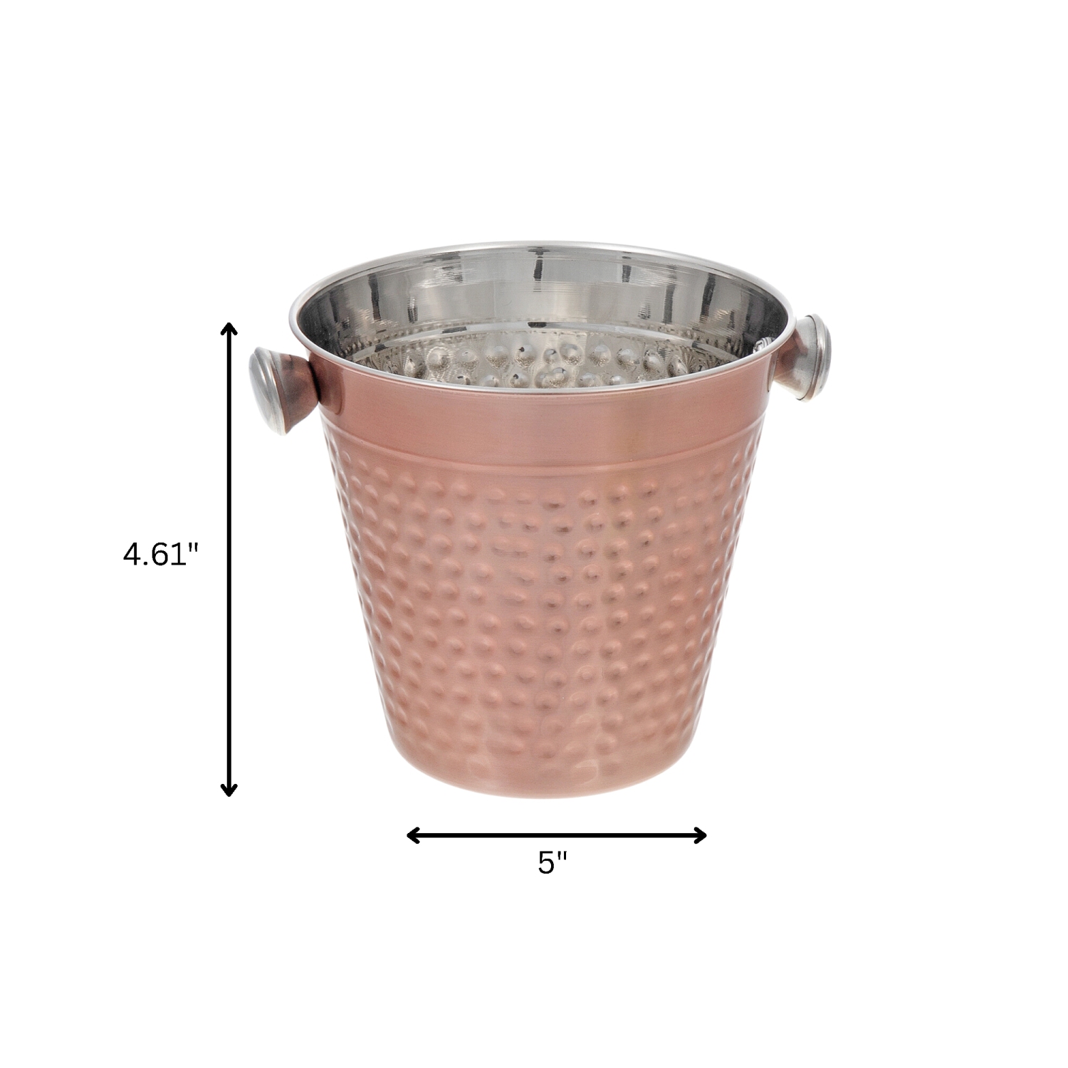 Seau à glace martelé et rose métallique de Maison concepts