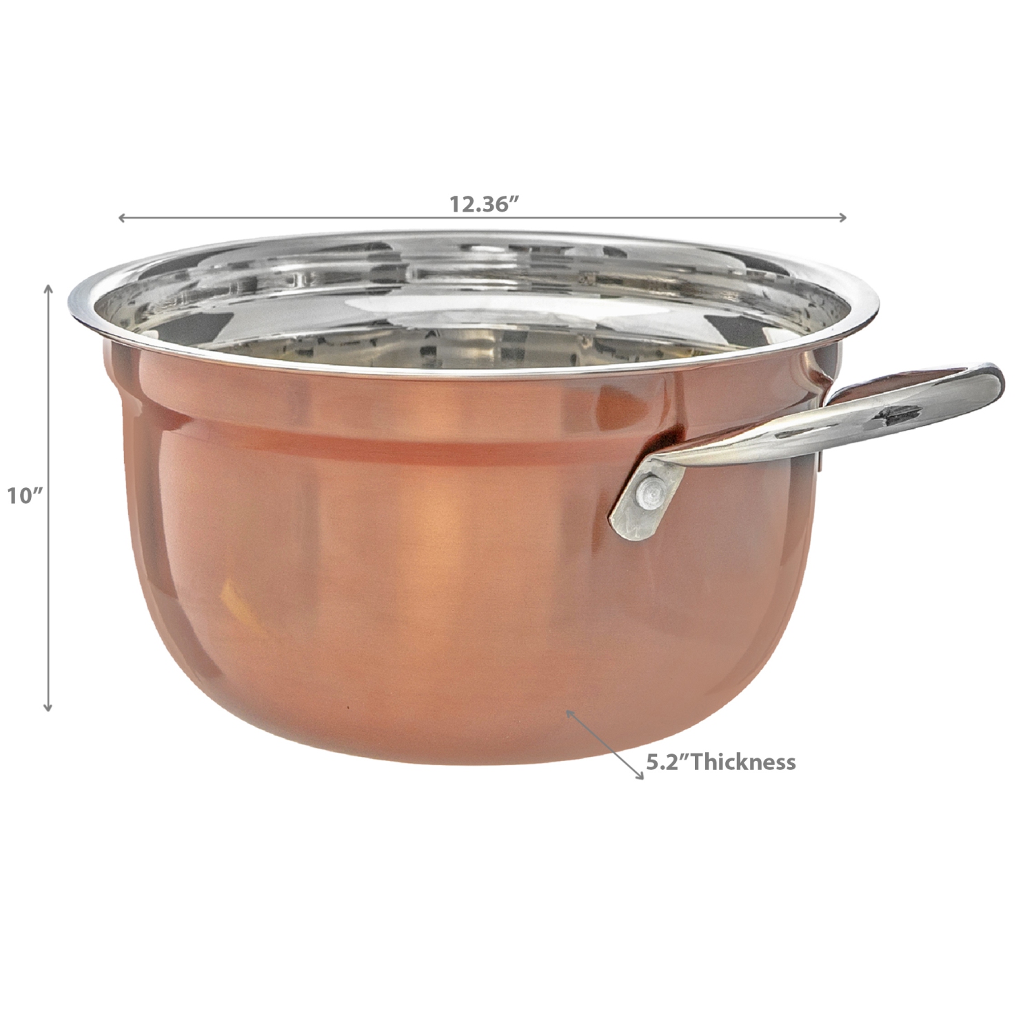 Maison concepts bol allemand avec poignée - 12,36 L × 10 W × 5,2 H