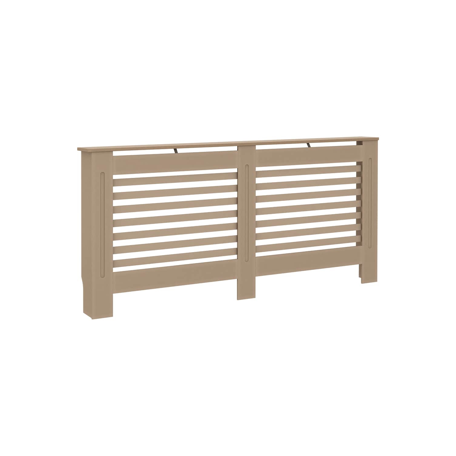 vidaXL Radiator Cover with Top Storage Shelf, Hide Cluttered Pipes, MDF, 67.7''x7.5''x32.1'', Brown