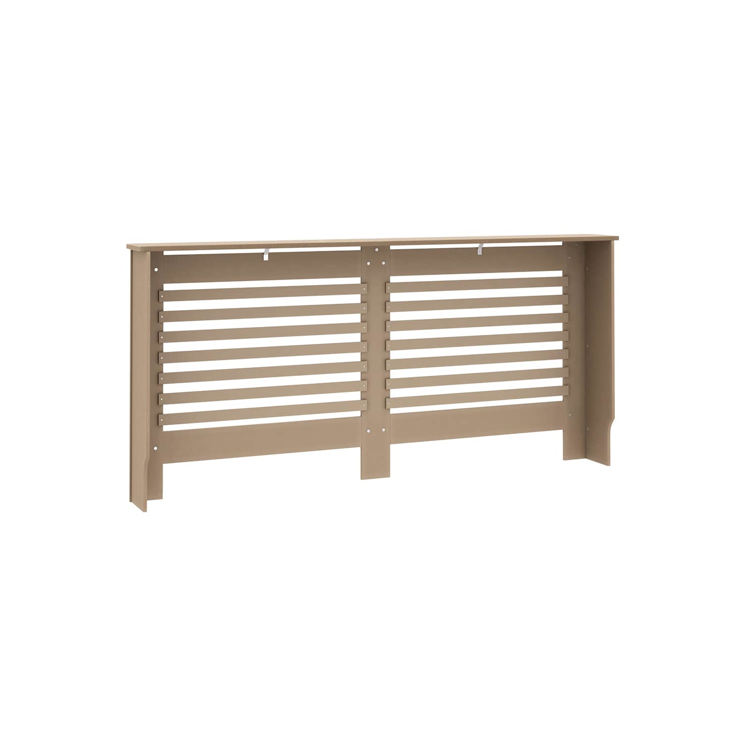 vidaXL Radiator Cover with Top Storage Shelf, Hide Cluttered Pipes, MDF, 67.7''x7.5''x32.1'', Brown
