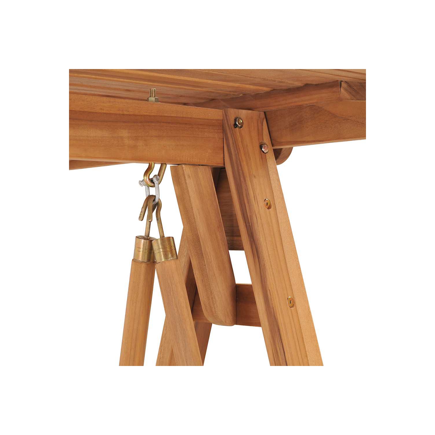 vidaXL Swing Bench 174 cm Solid Teak Wood