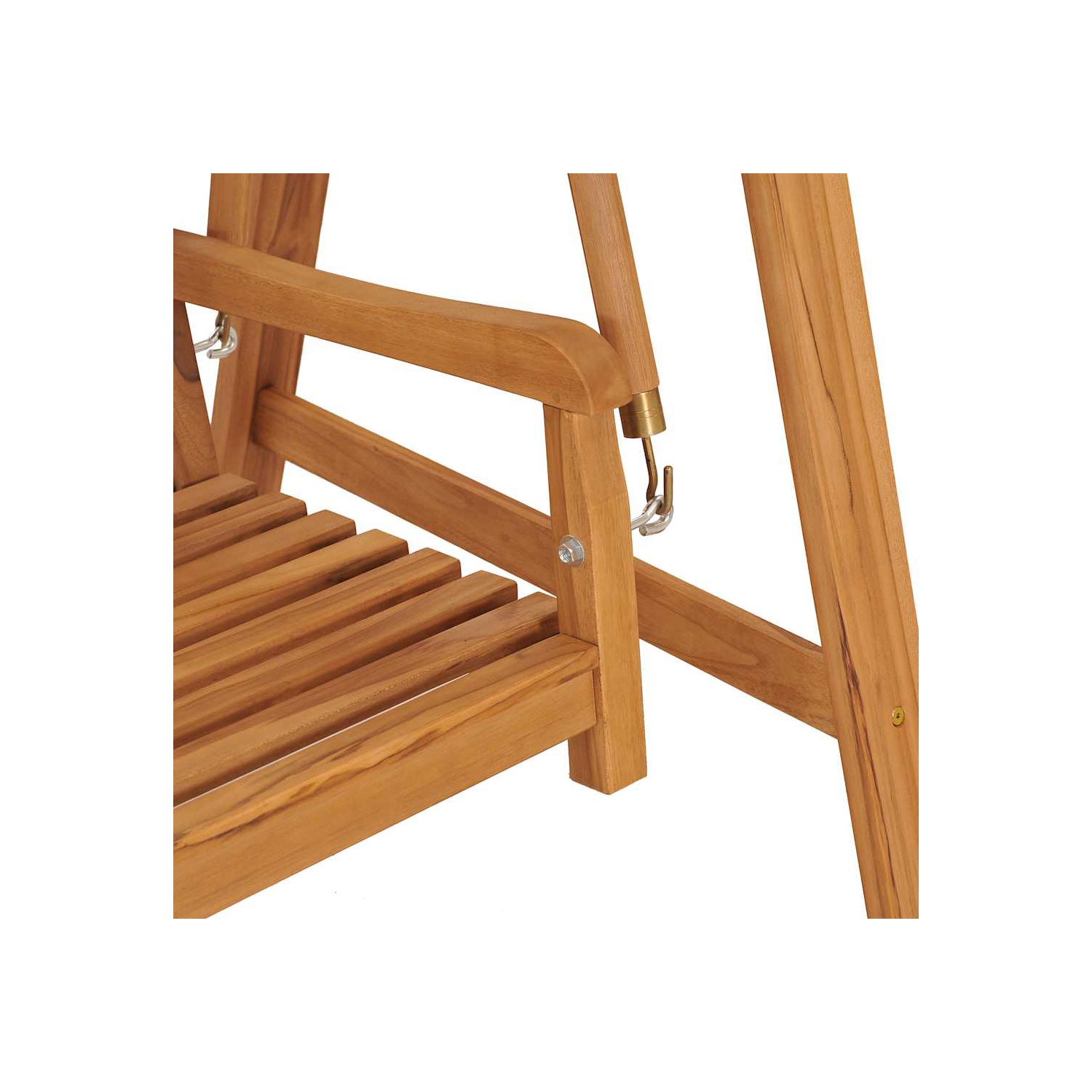 vidaXL Swing Bench 174 cm Solid Teak Wood