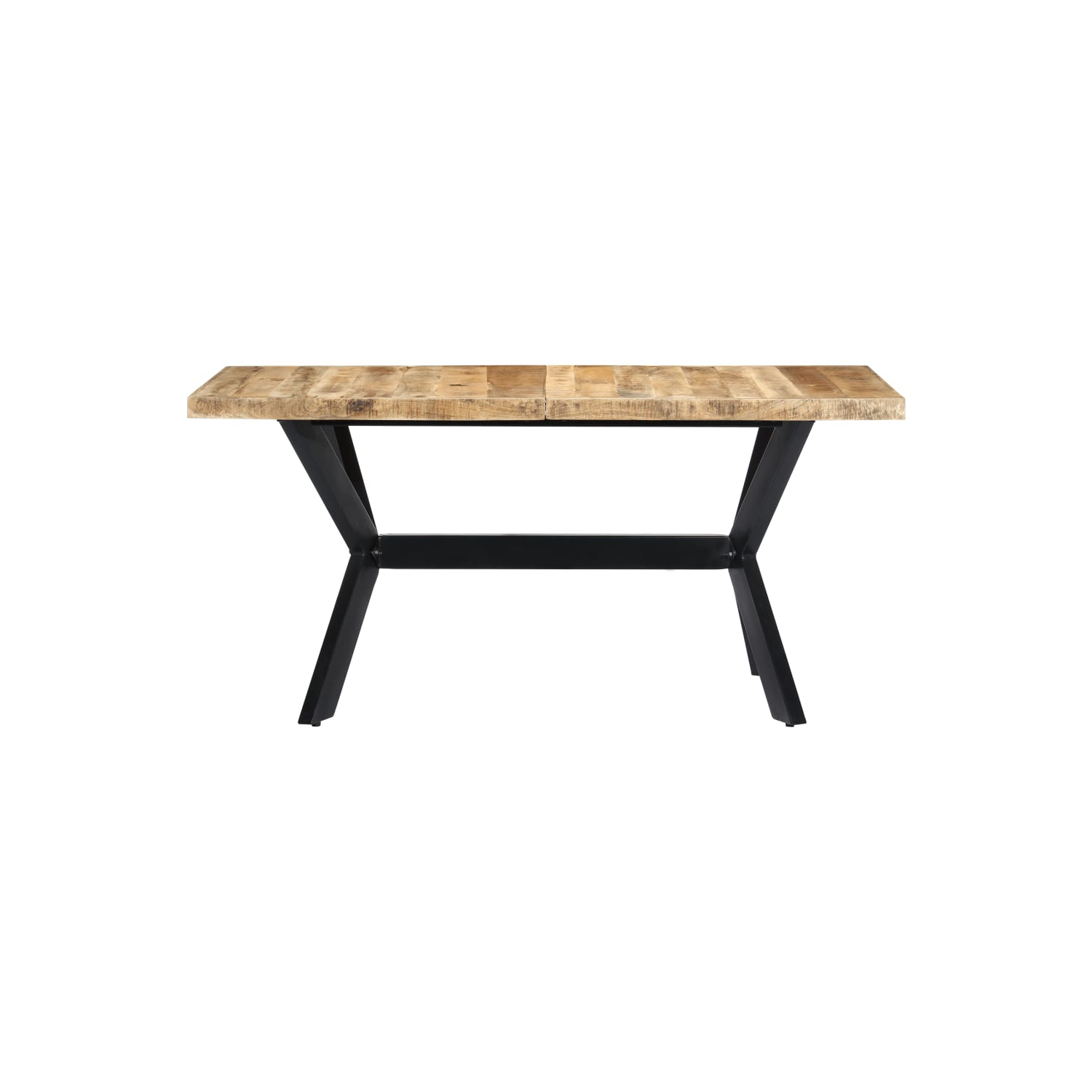 vidaXL Dining Table 55.1"x27.6"x29.5" Solid Rough Mango Wood