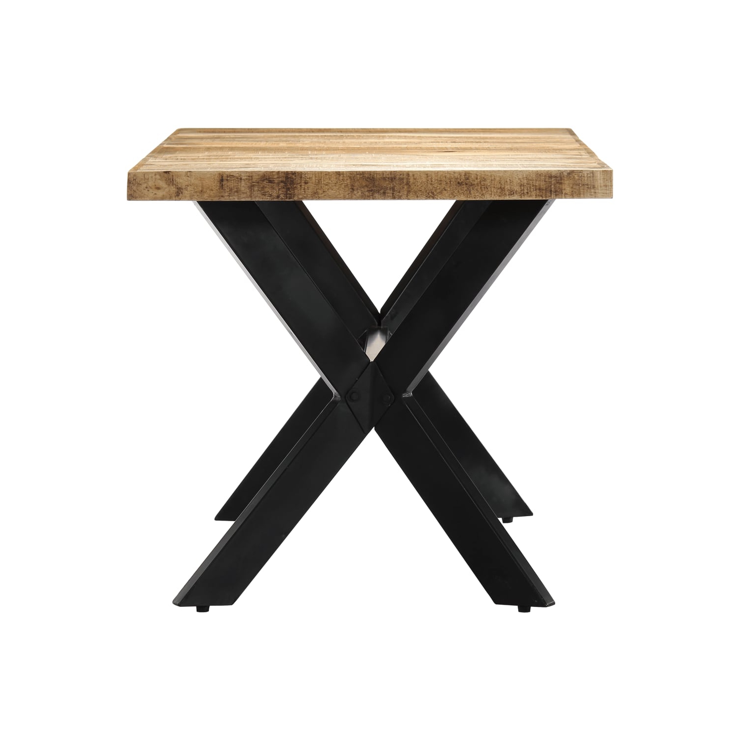 vidaXL Dining Table 55.1"x27.6"x29.5" Solid Rough Mango Wood