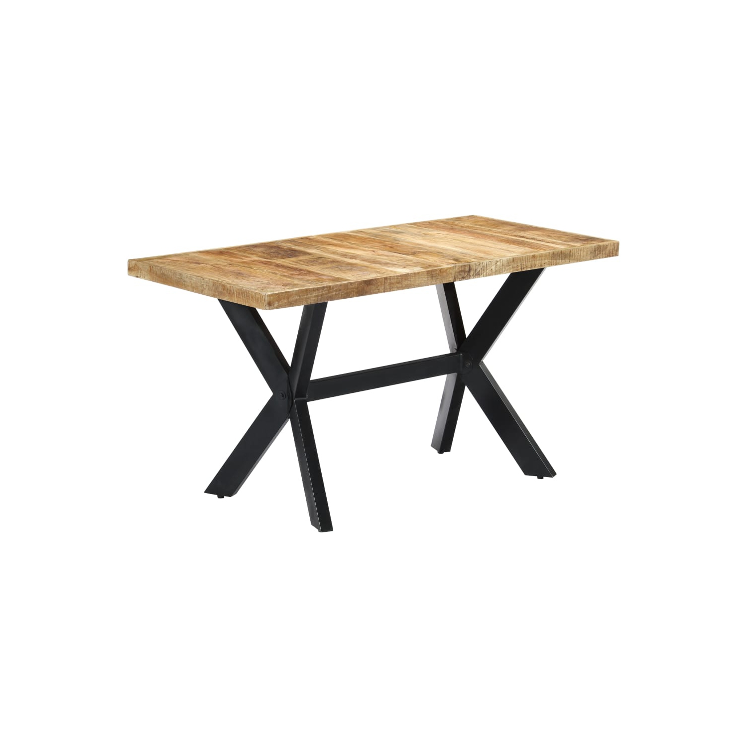 vidaXL Dining Table 55.1"x27.6"x29.5" Solid Rough Mango Wood