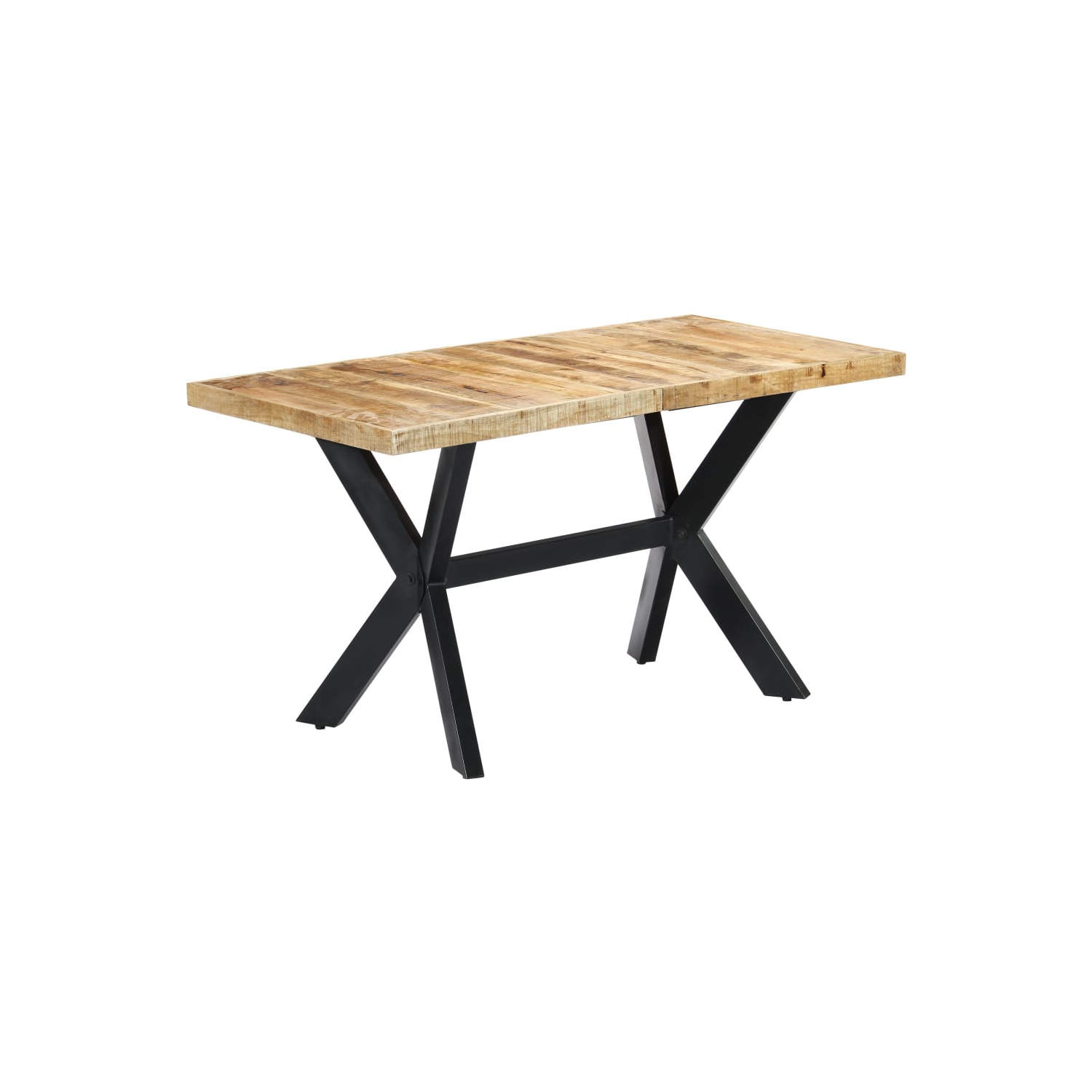 vidaXL Dining Table 55.1"x27.6"x29.5" Solid Rough Mango Wood
