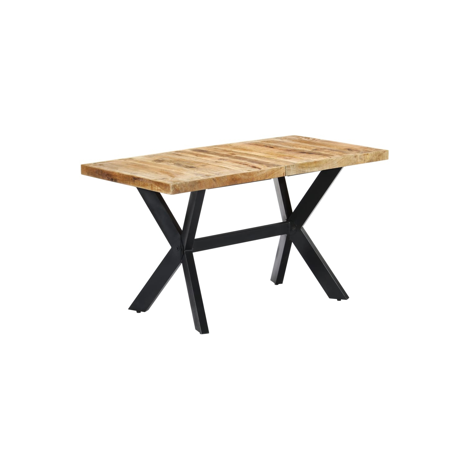 vidaXL Dining Table 55.1"x27.6"x29.5" Solid Rough Mango Wood