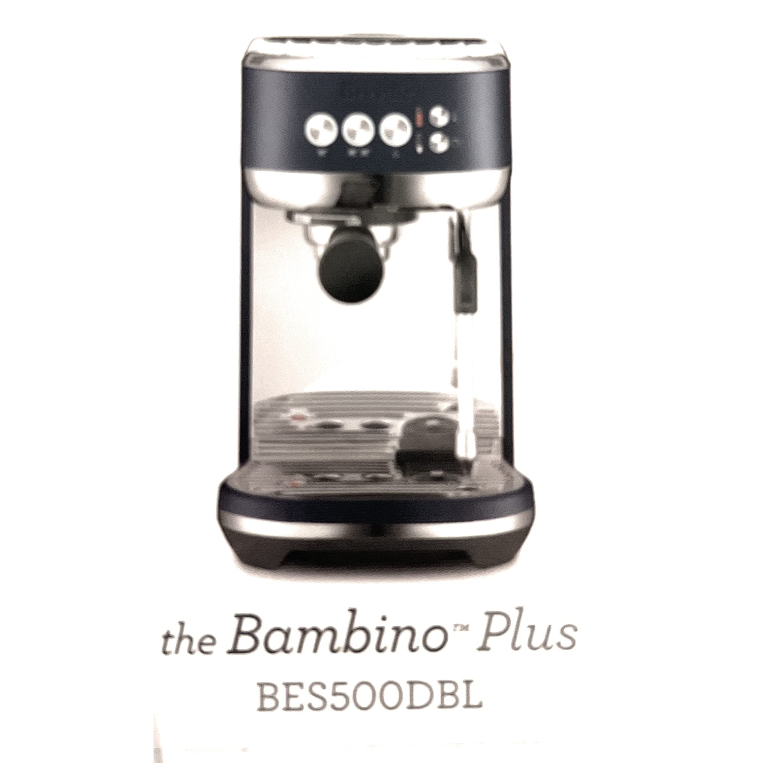 Open Box - Breville BES500BSS The Bambino Plus Compact Cafe Quality Espresso Machine, Silver