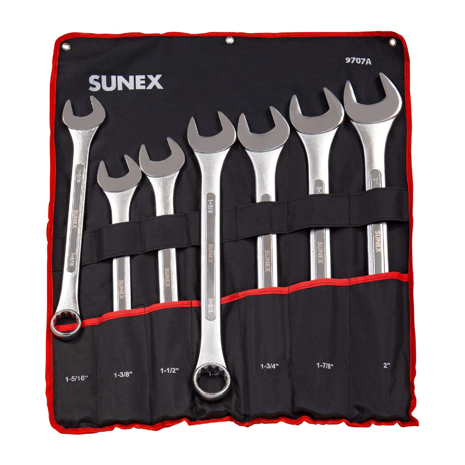 Sunex Tools – Ensemble de clés mixtes fractionnelles géantes, 9707&nbsp;mm, 7Piece, ensemble de clés mixtes géantes SAE