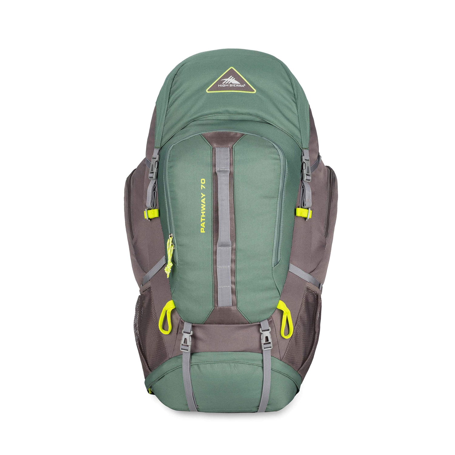 High Sierra Pathway Backpack, Pine/Slate/Chartreuse, 70 L