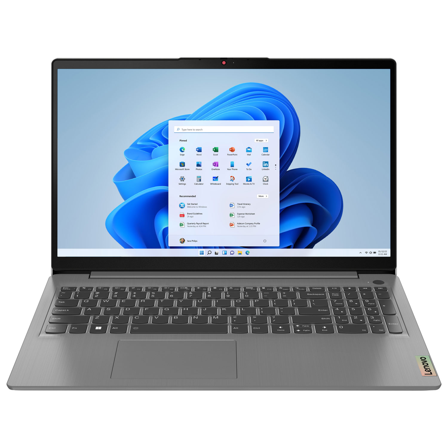 Lenovo IdeaPad 3i 15.6" Laptop - Arctic Grey (Intel Core i3-1215U/512GB/8GB RAM/Windows 11 Home)