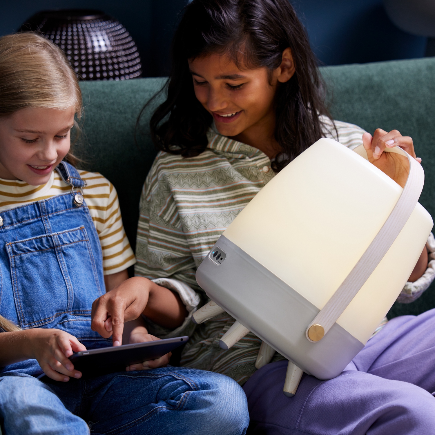 kooduu Lite-up Play Bluetooth Wireless Speaker and Portable Lamp, Sand