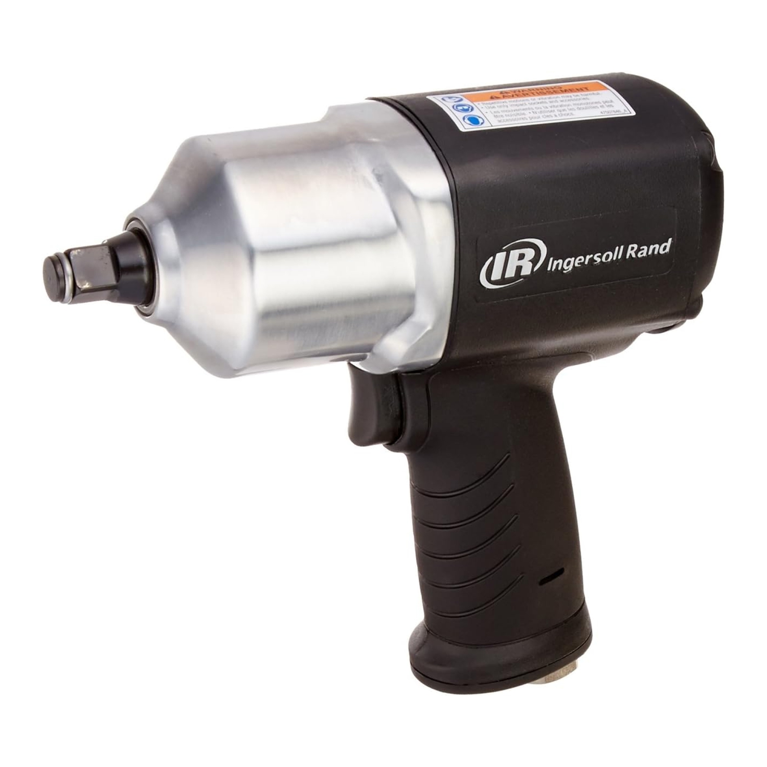 Ingersoll Rand Edge Series EB2125X 1/2" Composite Air Impact Wrench, 690 ft lbs Max Reverse Torque, Lightweight, One Hand Forward / Reverse Switch, Black Silver