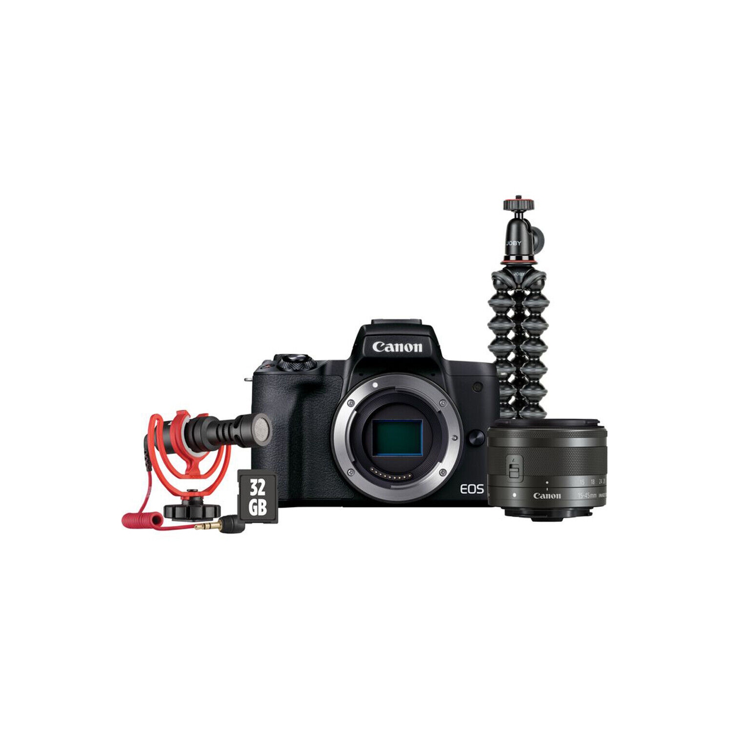Canon EOS M50 Mark II Mirrorless Camera (Black) with 15-45mm Lens Vlogger Kit